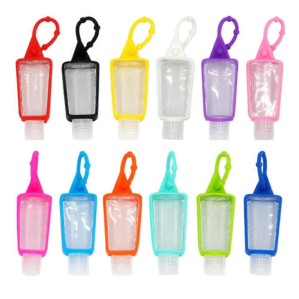 Trapezoidal Portable Silicone Protective Sleeve for Durable Travel Toiletries & Perfume – Leak Resistant Refillable Squeeze Bottle Holder, Multi Color