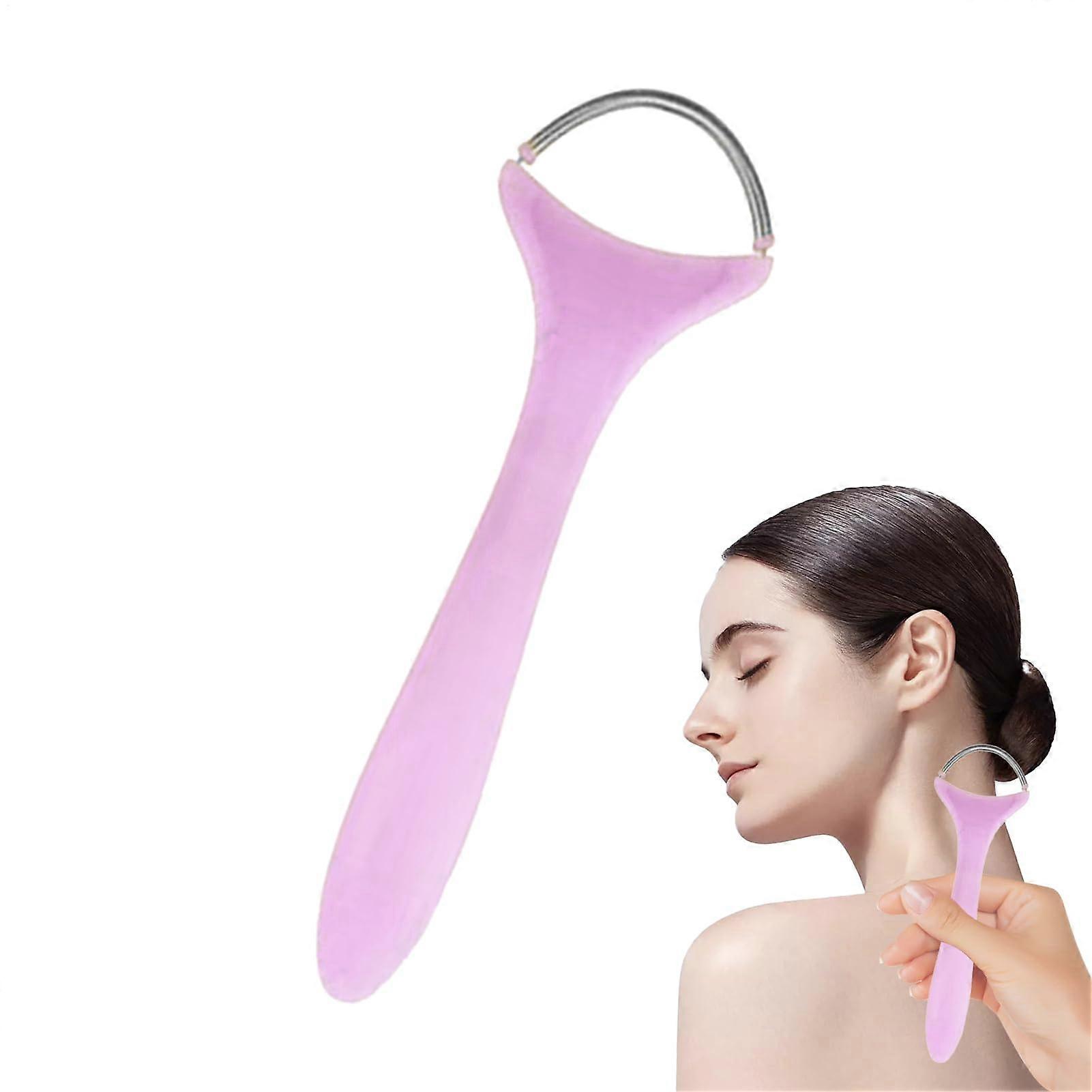 Face Hair Remover Chin Spring Epilator, Gentle Lightweight Tool For Face, Body, Eyebrows, Arms - Pink
