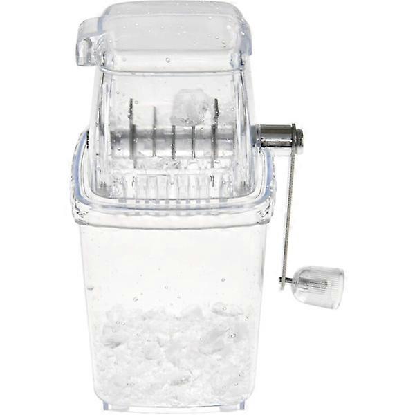 HOME-X Hand Crank Ice Crusher, Ice Machine, Clear Ice Crusher for Home 9 1/2\" L x 5\" W