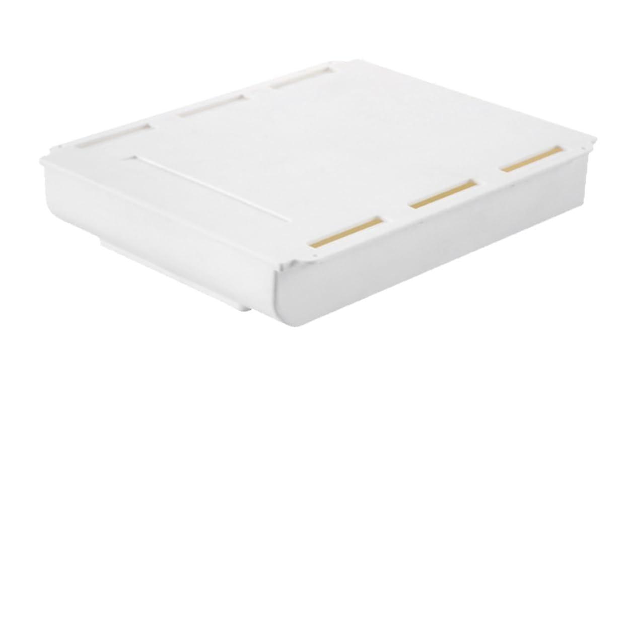 Stationery Box Hidden Storage Drawer Under Desk Organizer, 2-Drawer Design, Durable Plastic, Space-Saving Solution