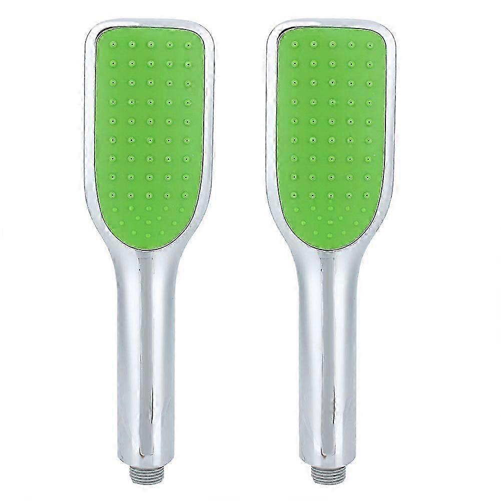 2PCS Bathroom Electroplate Handheld Shower Head Adjustable Bathroom Water-Saving Sprayer