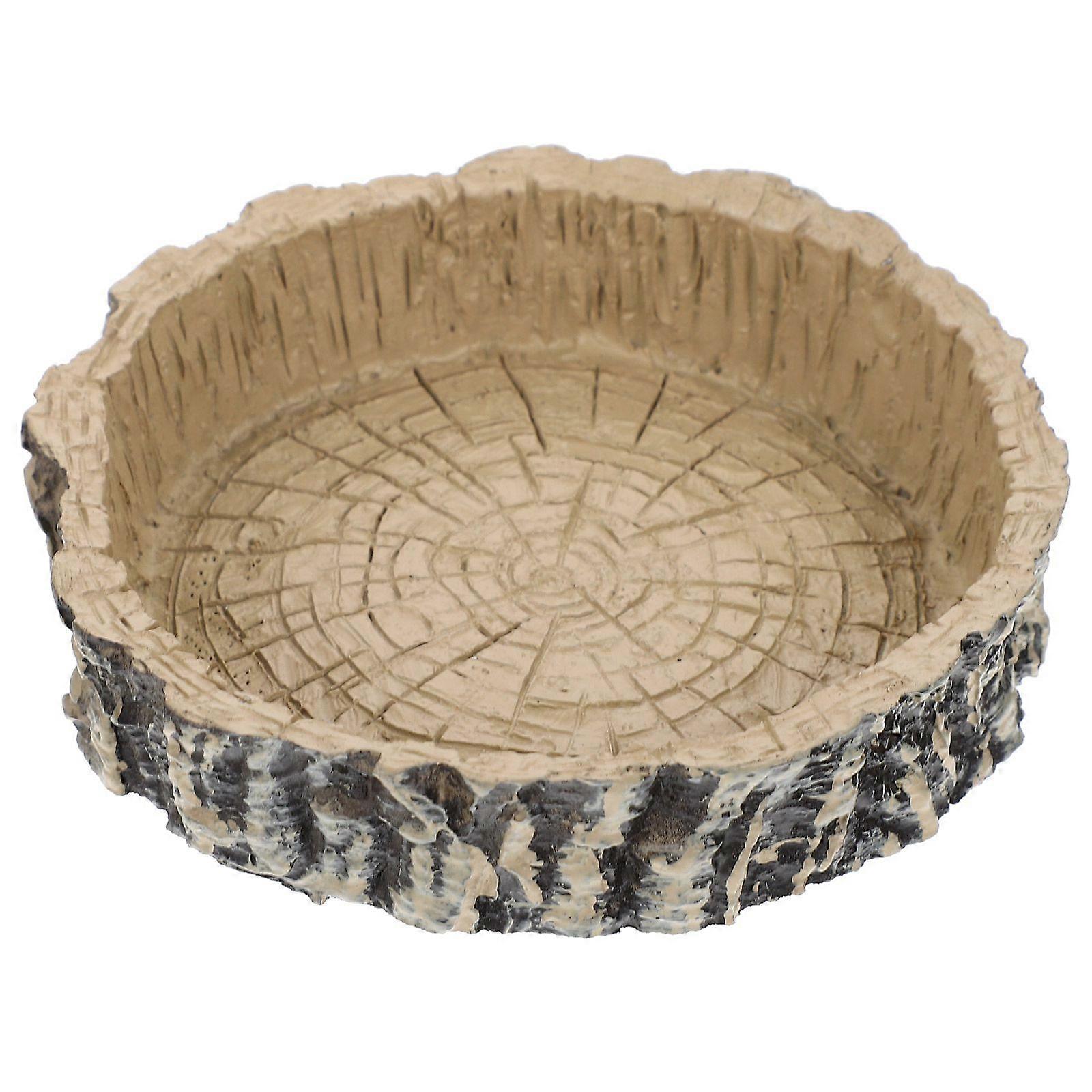 Resin Reptile Feeding Bowl Tortoise Feeding Basin Reptile Water Container