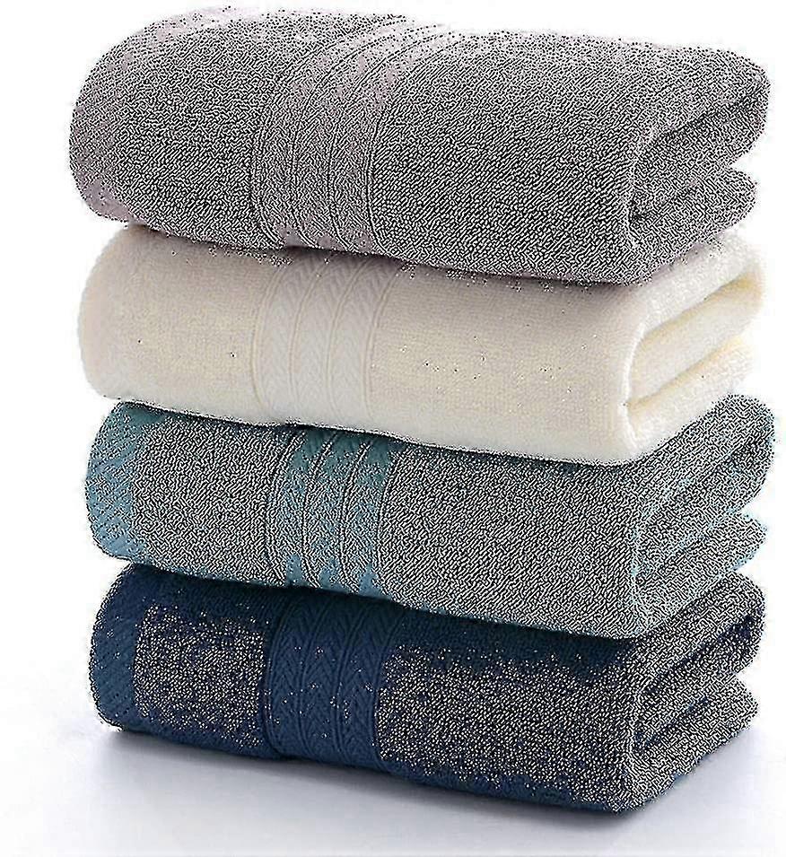 Ultra Absorbent & Soft Cotton Hand Towels(4-pack,34*73cm) For Bath--
