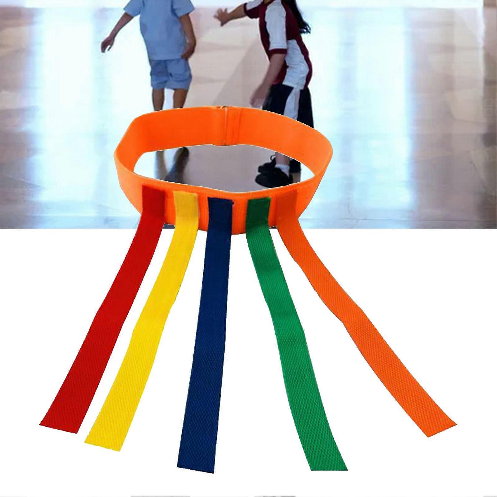 Catch Tail Game Belt with 5 Tails Orange Stretchable Fabric Play Set