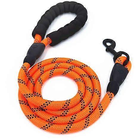 5Ft Reflective Dog Leash Strong Dog Leash With Traction Padded Handle Dog Rolling Leads An