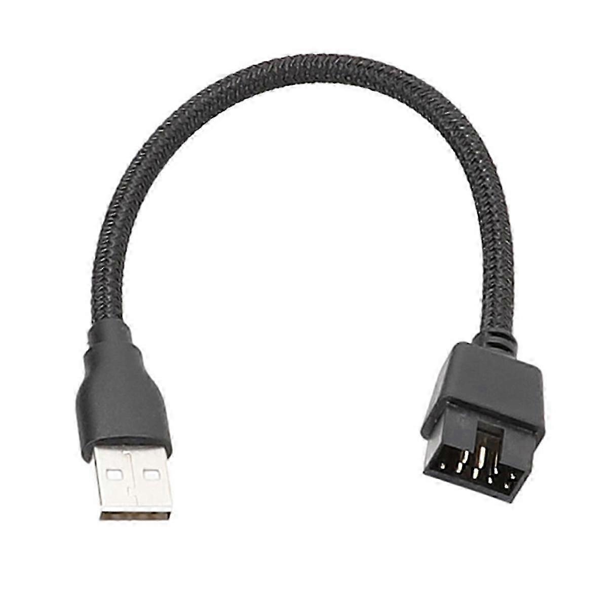 Mainboard Internal Data Extension Cable USB A Devices to 9 Pin USB Extension Cable, Fast and Stable TransferBlack SZRH A-S