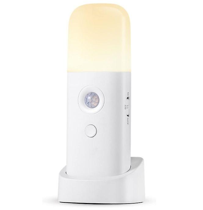 Motion Sensor Night Light, 2000mAh Rechargeable Night Lights Battery Powered, Portableimmable Nightlights with 5 Brightness Levels for Kids,Adults(Whi