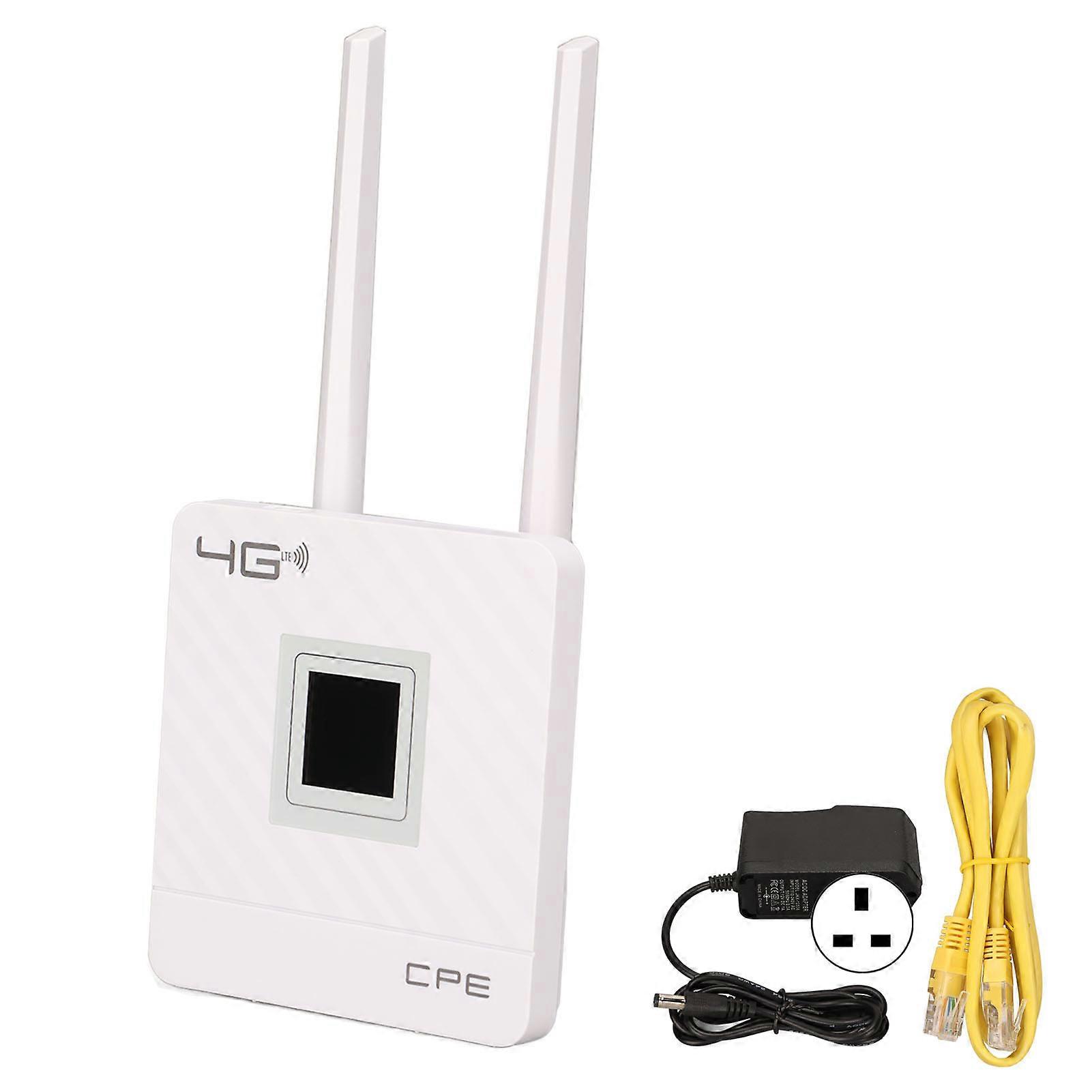 4G LTE CPE Router 150Mbps with Smart LCD Display RJ45 Interface UK Plug Wireless Router