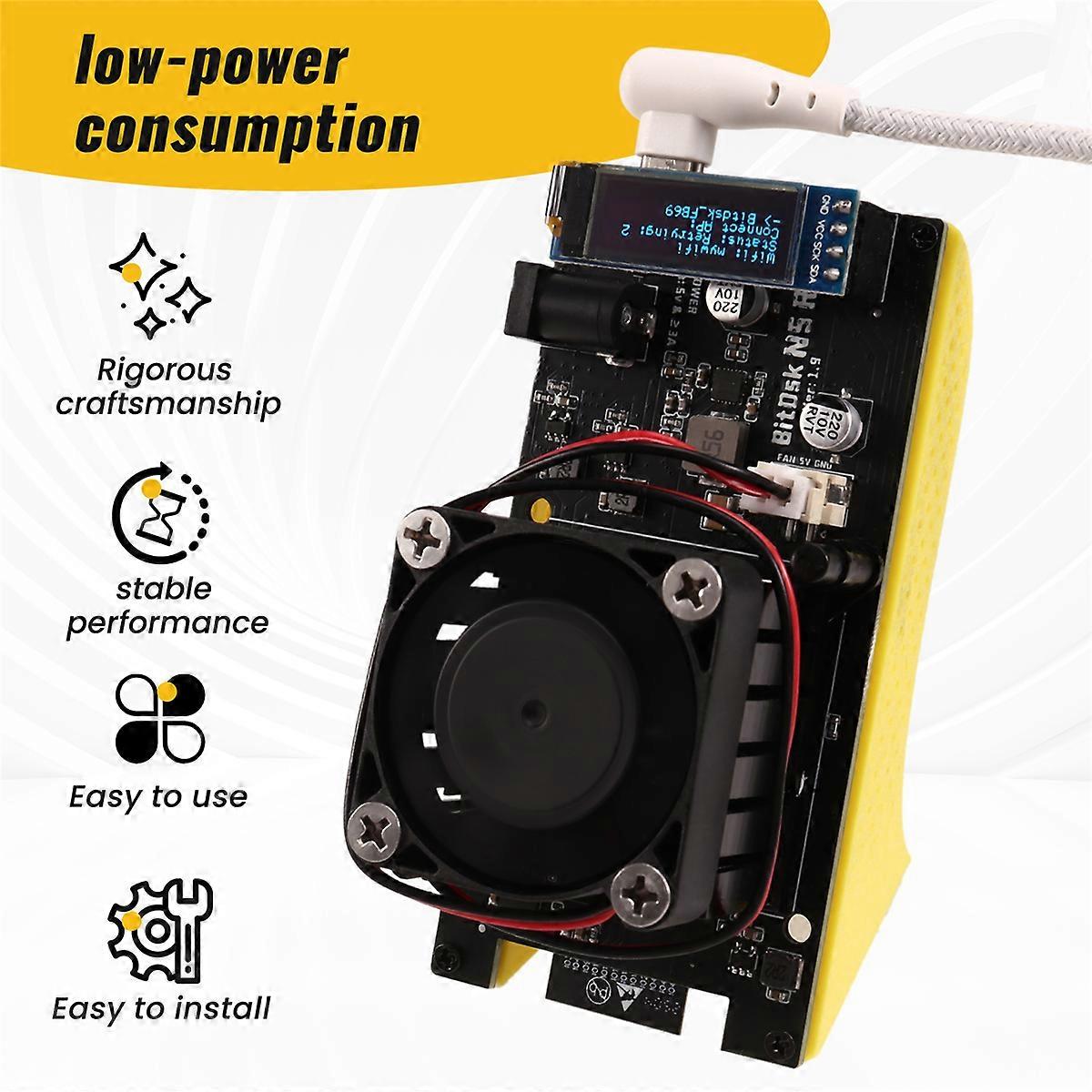 BM1397 Miner 200Gh/S Stand-Alone BitDSK Bitcoin ASIC BTC Miner Solo Miner Low Power Miner EU PLUG