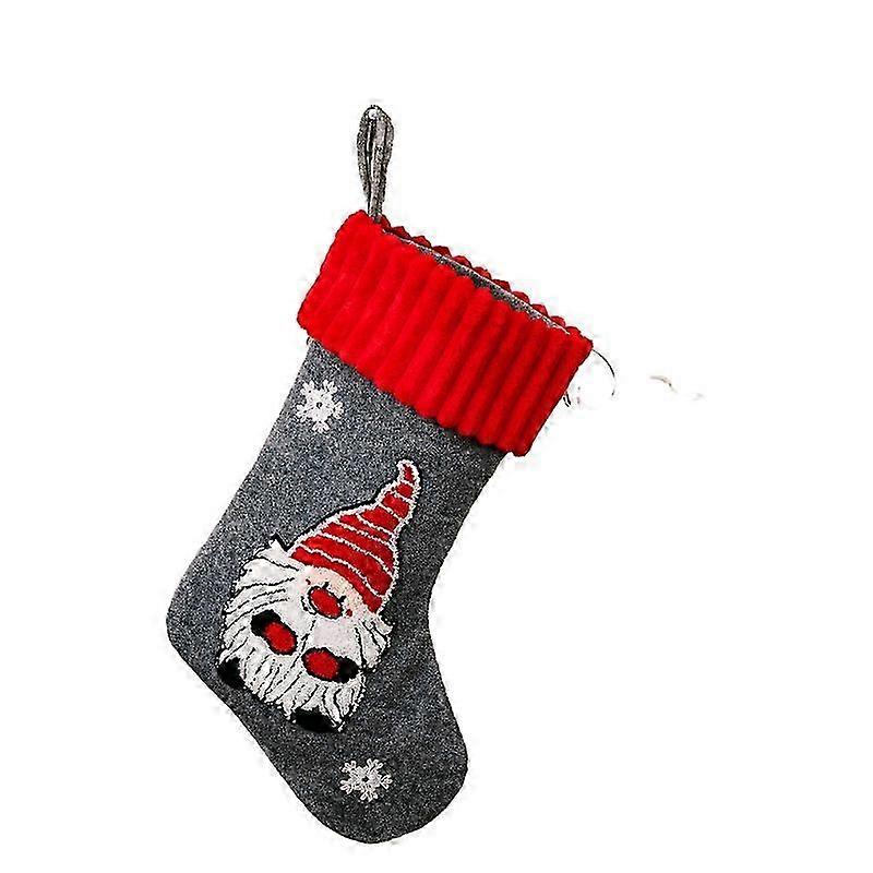 Rudolph Faceless Doll - Children's Christmas Stocking with Tree Pendant for Large Decorations