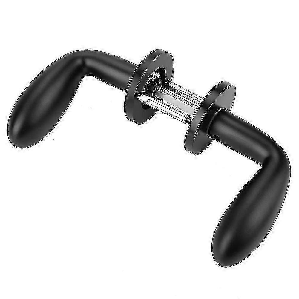 2025 Black Door Solid Handle Lock Simple Style Space Aluminium Lock For Indoor Wooden Door 3.5-4.5cm_ZKD22