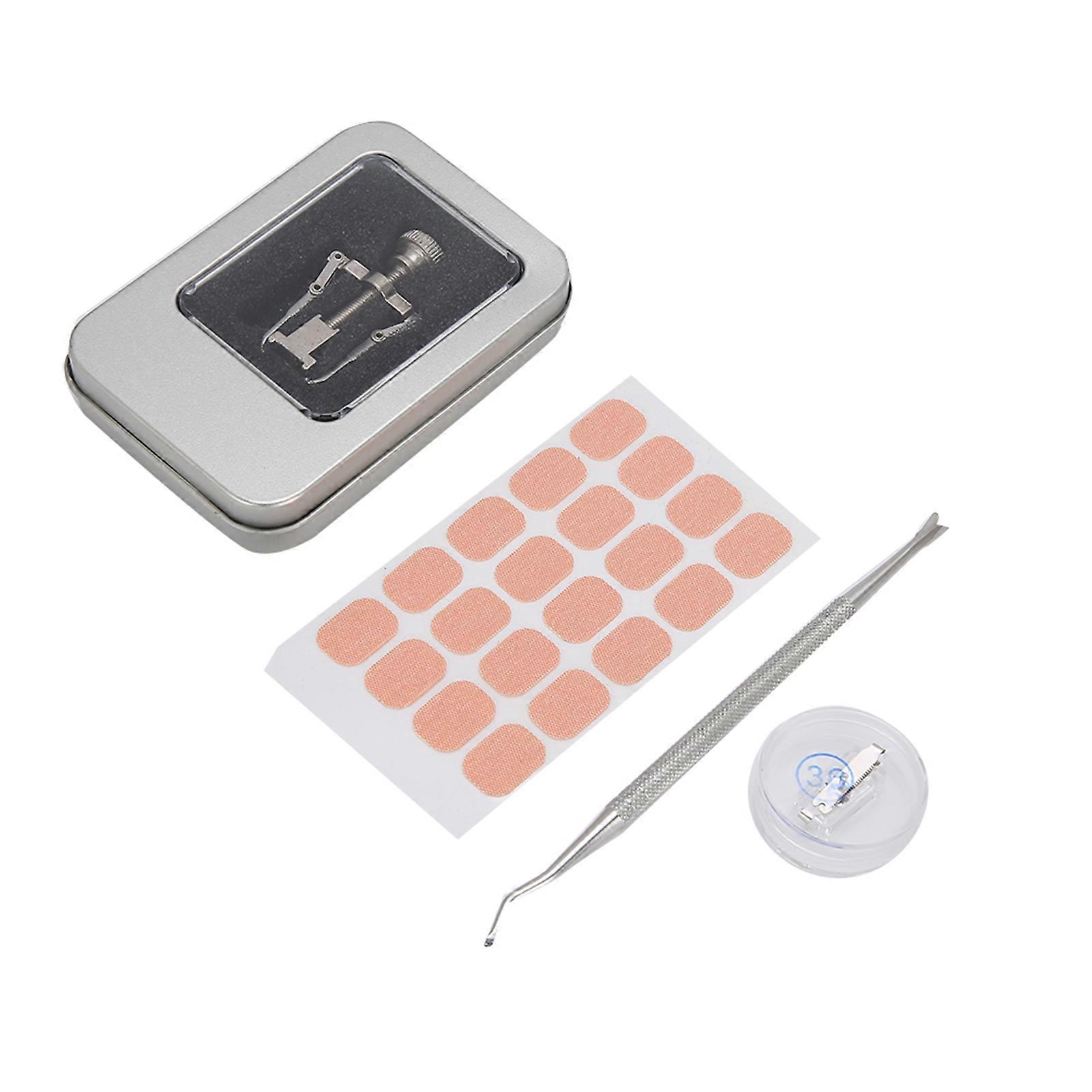 Stainless Steel Ingrown Toenail Correction Kit with Cotton Patch Set