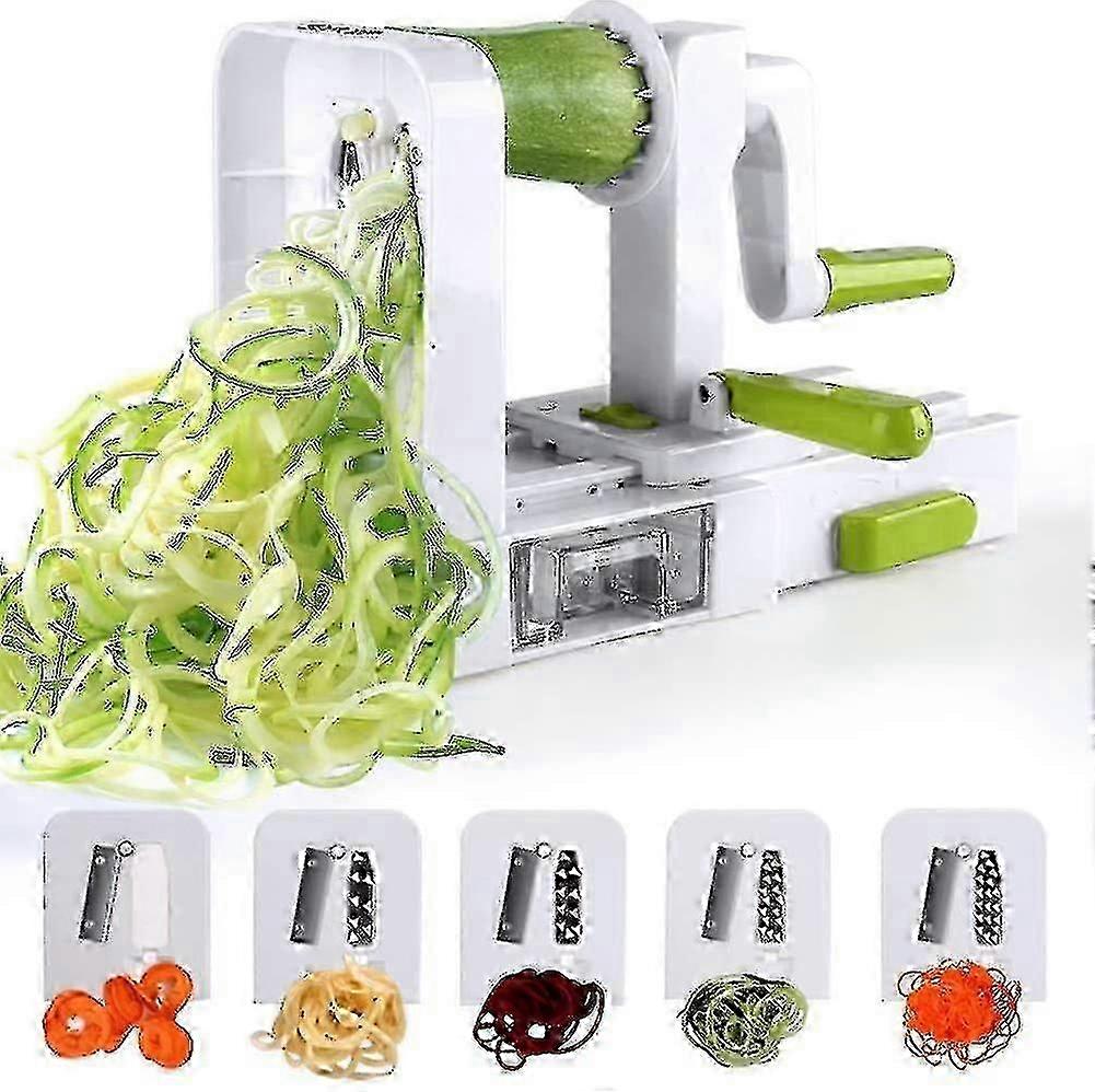 4-Blade Spiralizer for Vegetables - Foldable Zucchini Noodle Maker, Veggie Pasta & Spaghetti Slicer