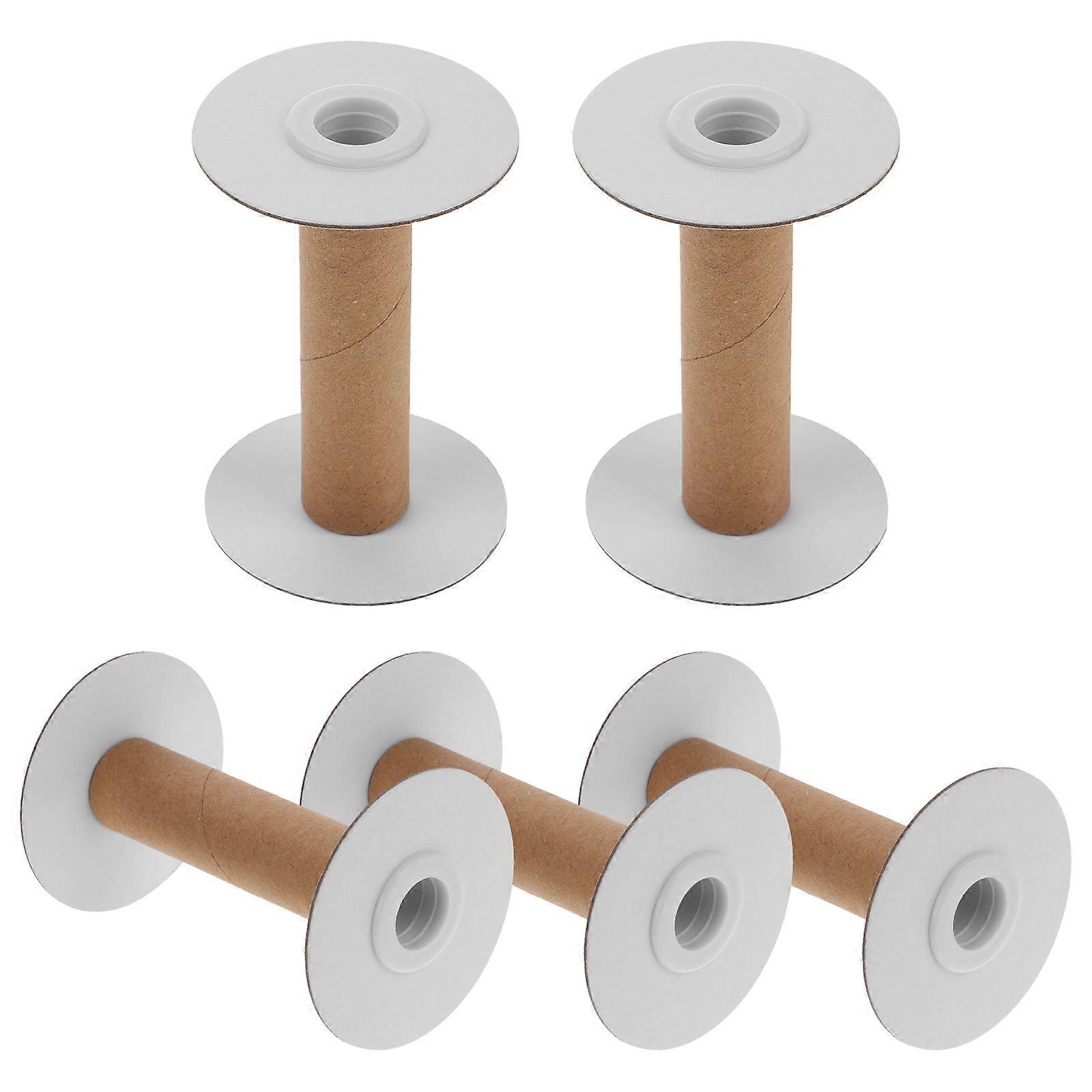 White Wire Winding Spools Functional Sewing Spools for Craft 5Pcs Pack