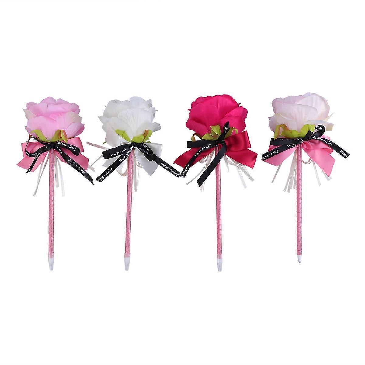 Stylus Pen for Writing 5Pcs Artificial Flowers Ballpoint Pen Set