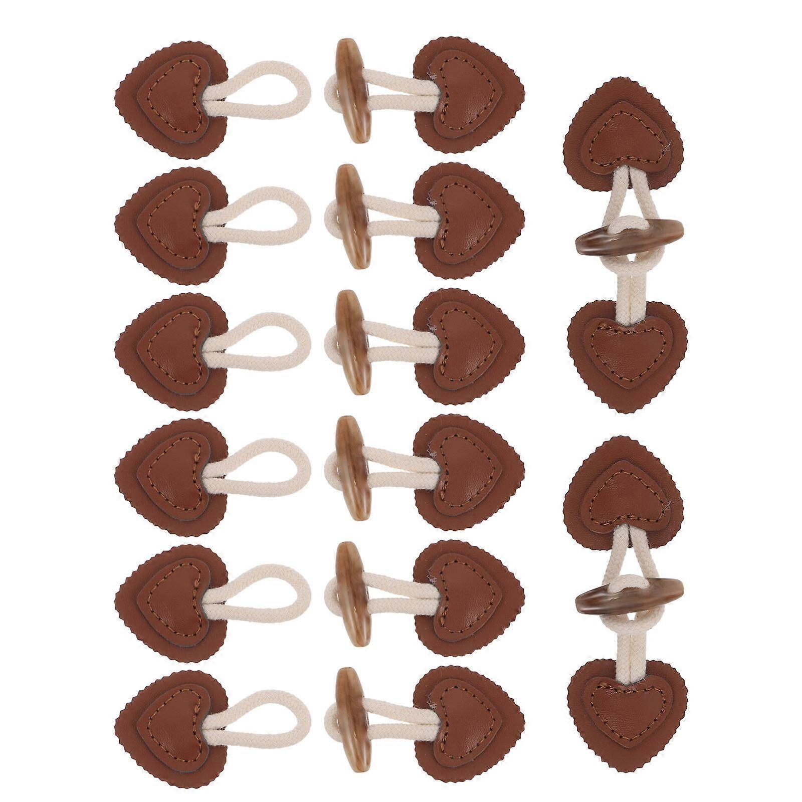 Decorative Collar Horn Buttons for Clothes Toggle Closure 8Pcs Set