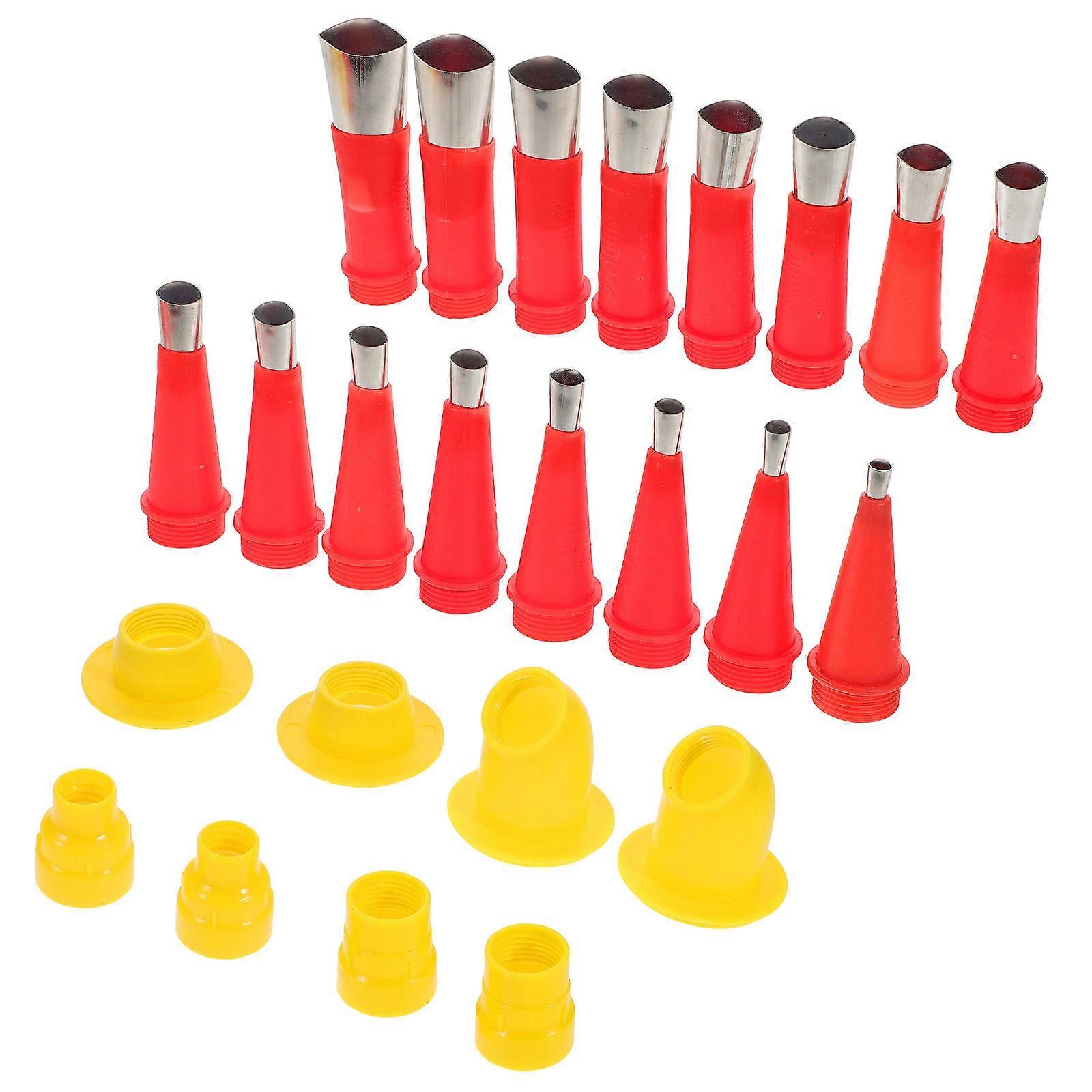 Integrated Rubber Nozzle Tool Kit Stainless Steel Glue Tips 3Sets for Caulking Tasks
