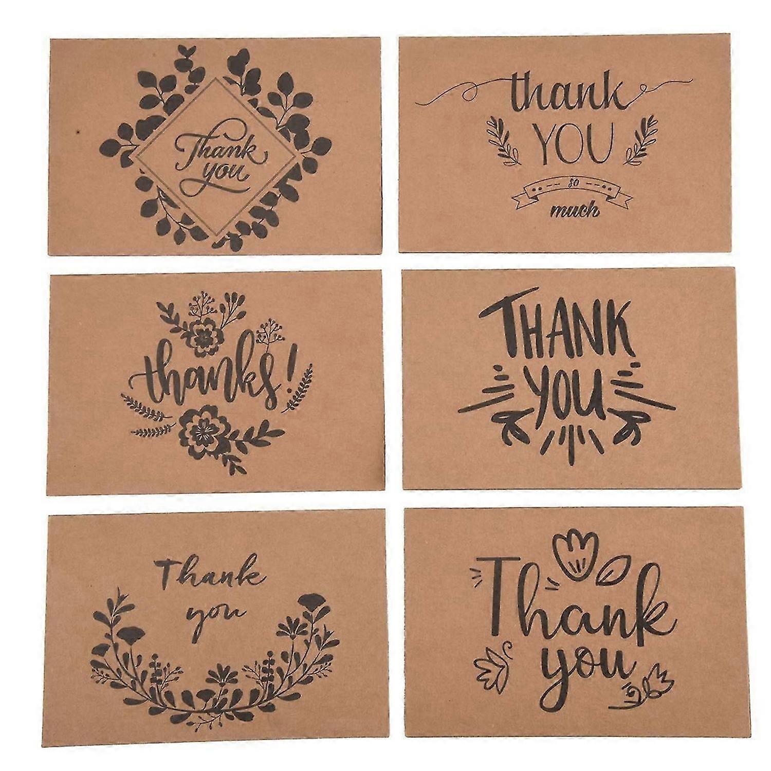 18PCS Thank You Greeting Cards Set with Envelopes and Stickers,Multi-Design Paper Cards for Any Reci
