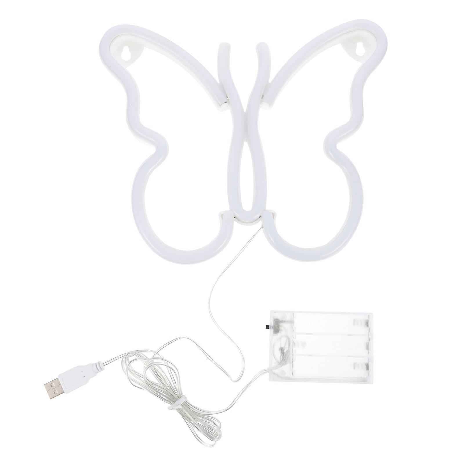 Blue LED Butterfly Lamp Night Light for Decor Without Battery