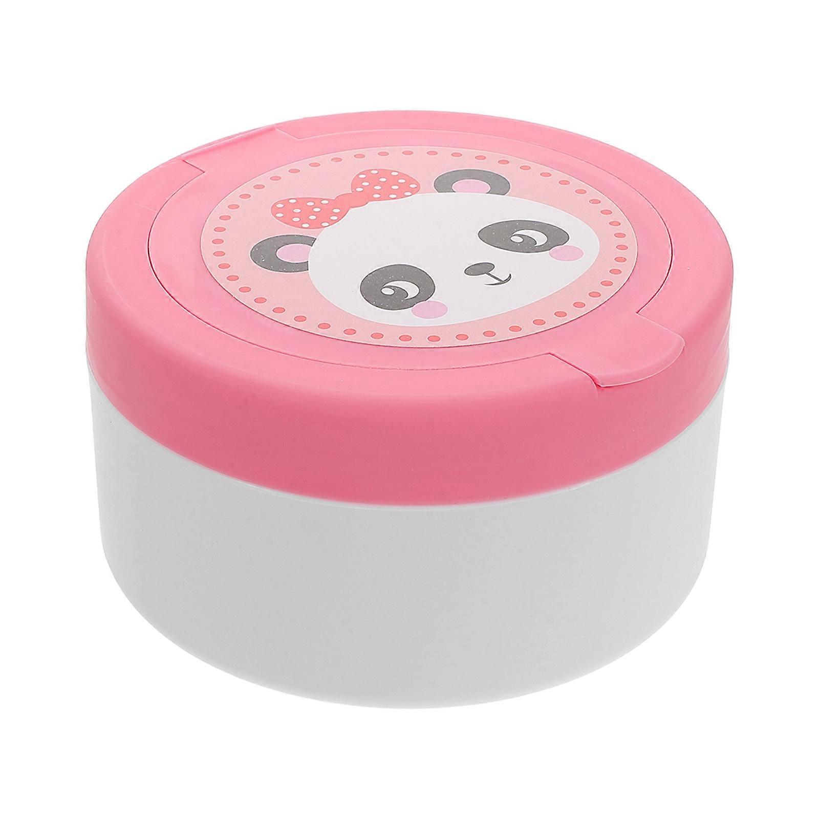 Baby Puff Box for After- Use with Fluffy Soft Pink Plush Puff