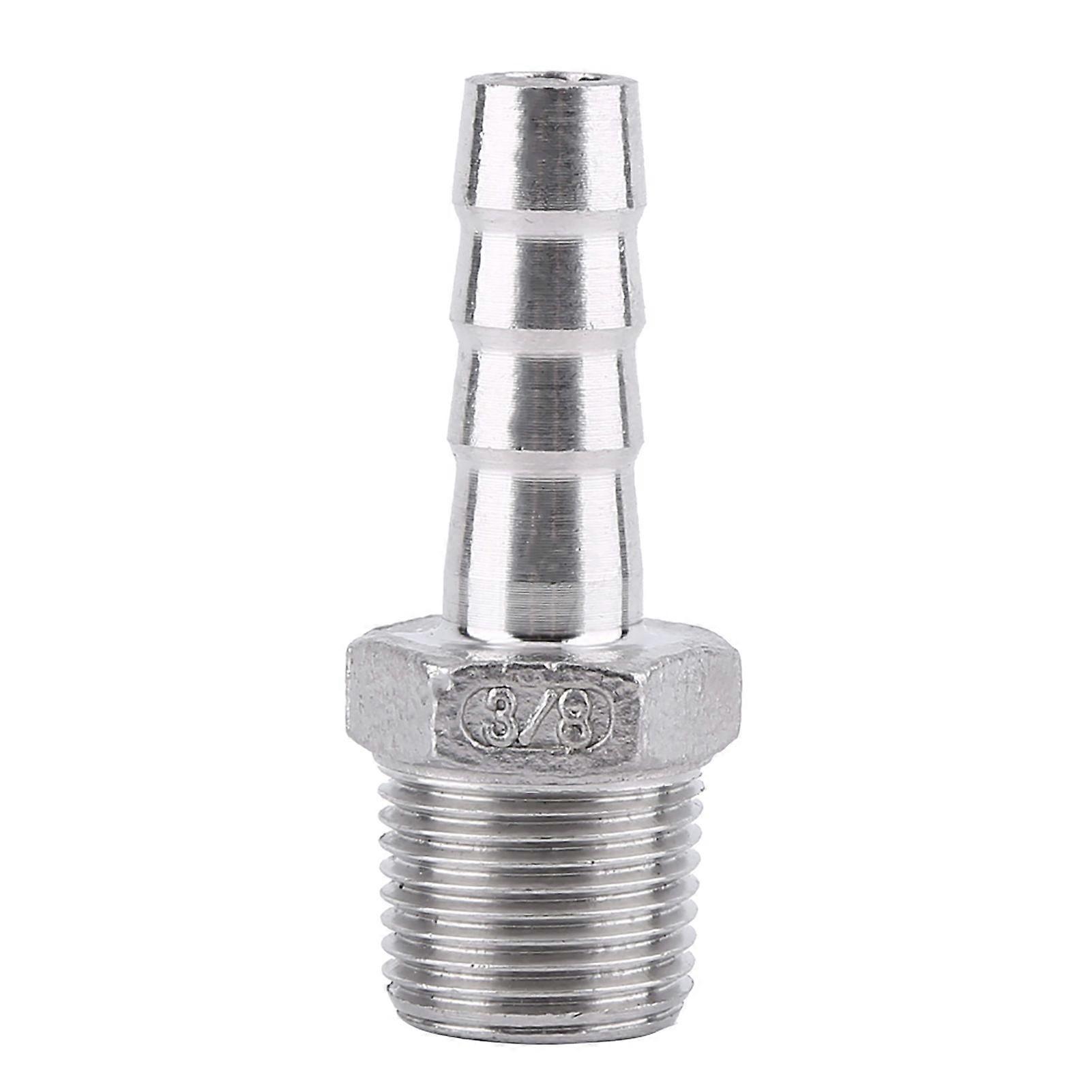 Male Thread Pipe Fitting Hose Tail Barb Joiner Connector Repairer (3/8"x10mm)