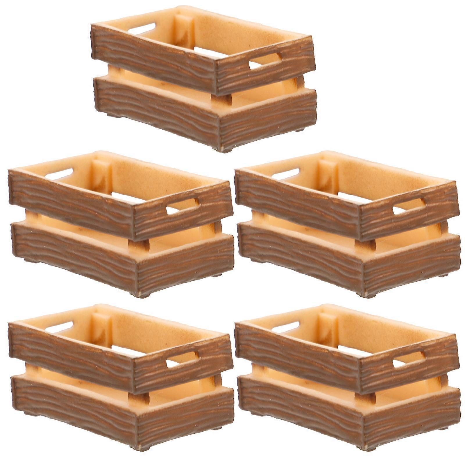 Miniature Dollhouse Crate for Decoration 25Pcs Plastic Basket Set