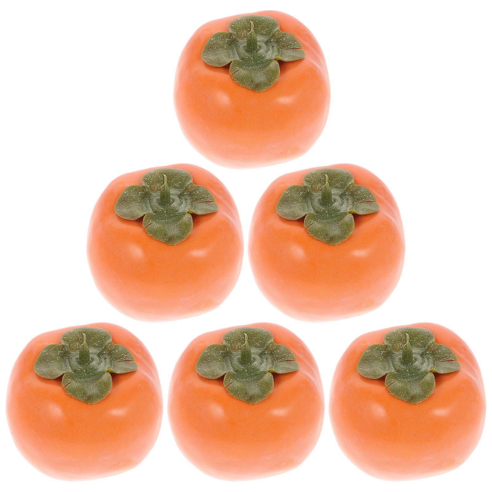 Photography Props Fake Persimmon Model for Decoration 30Pcs Pack