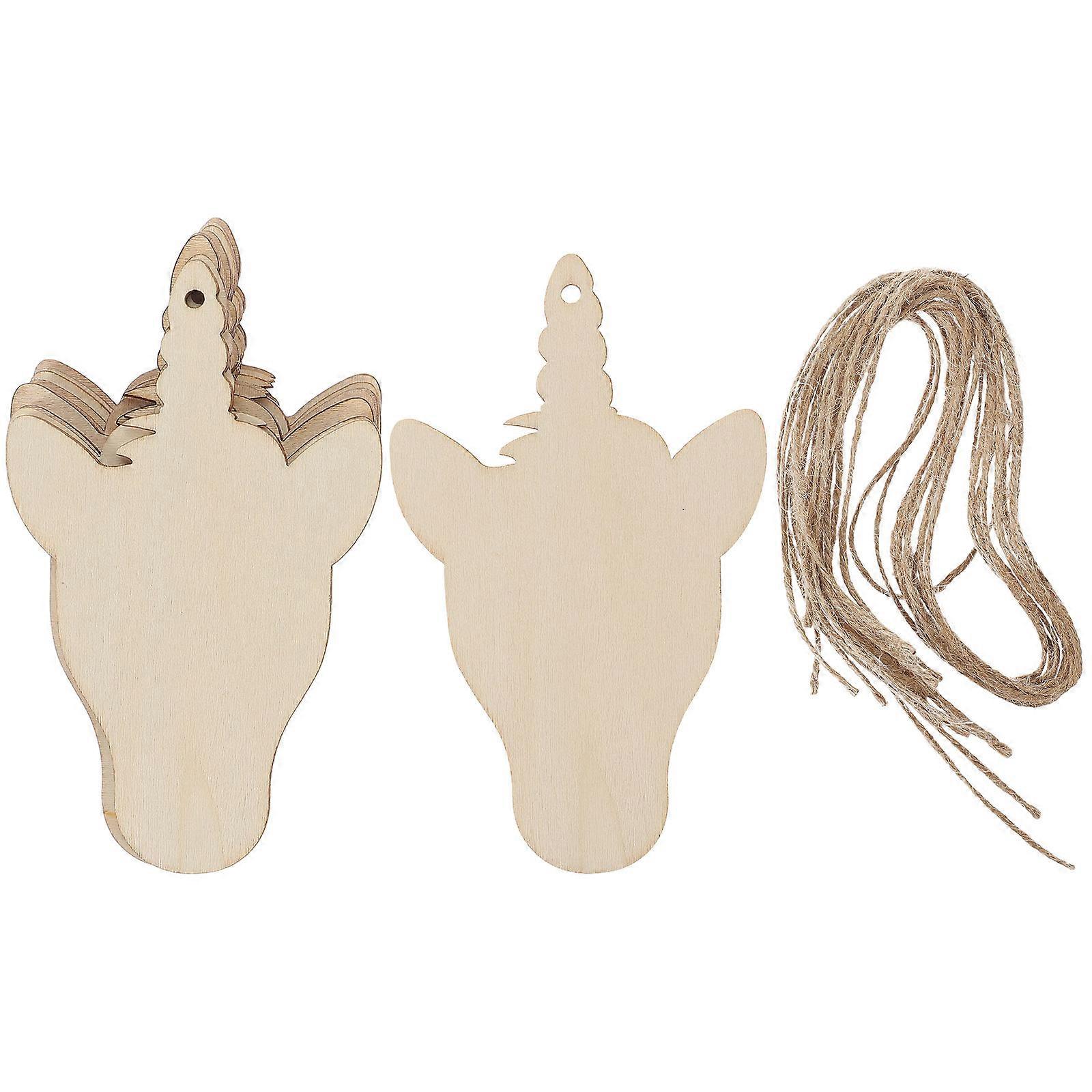 Unicorn Shape Wooden Cutouts Party Ornaments for 40Pcs Decorations