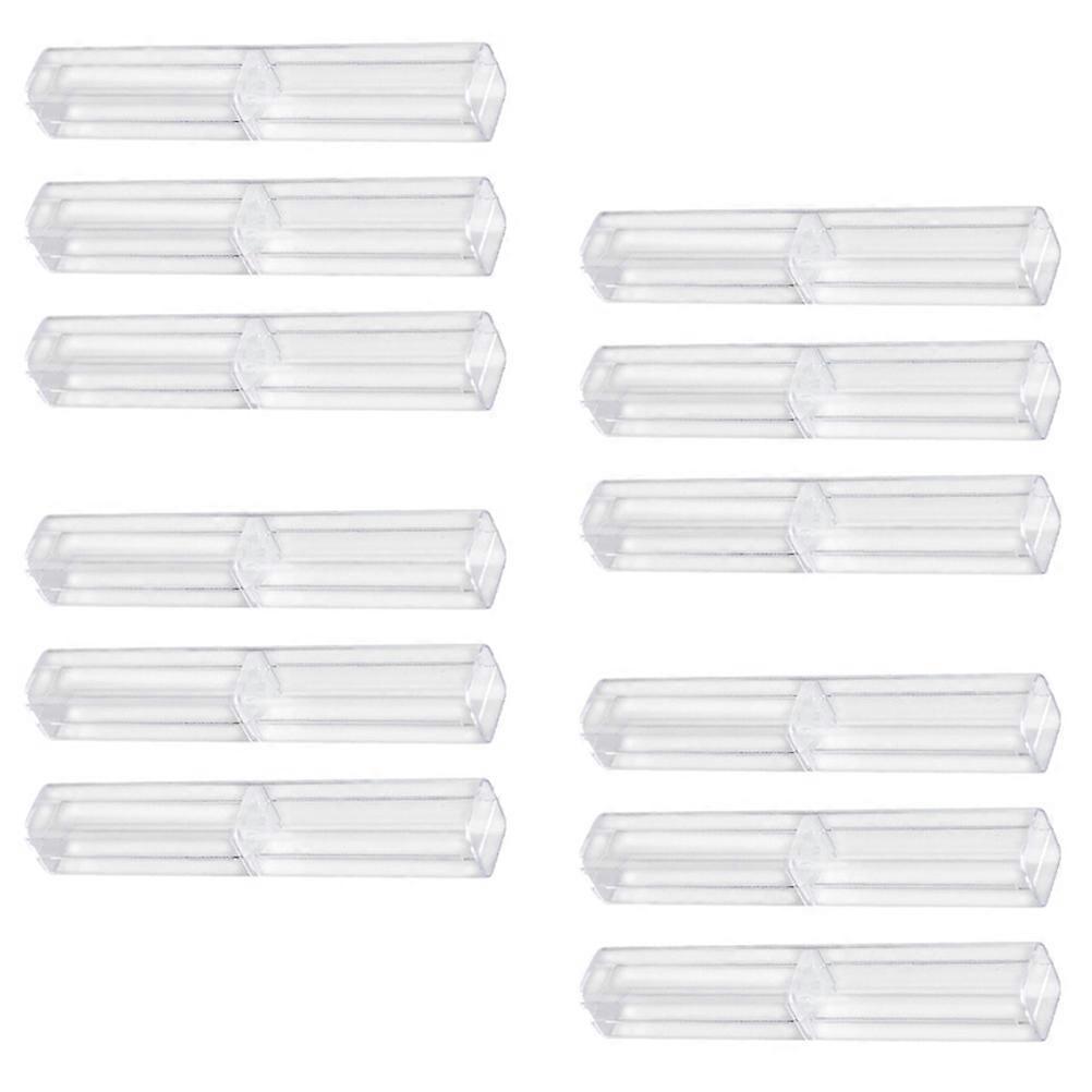 Single Pen Storage Box Transparent Pen Case for Students 24Pcs