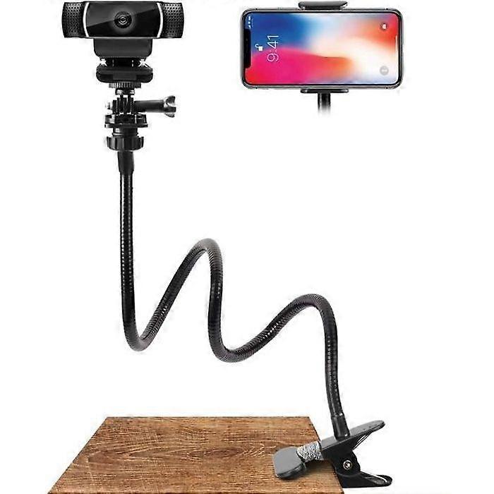 Webcam Stand - Minifinker - Flexible Gooseneck - Black - Adjustable - Portable