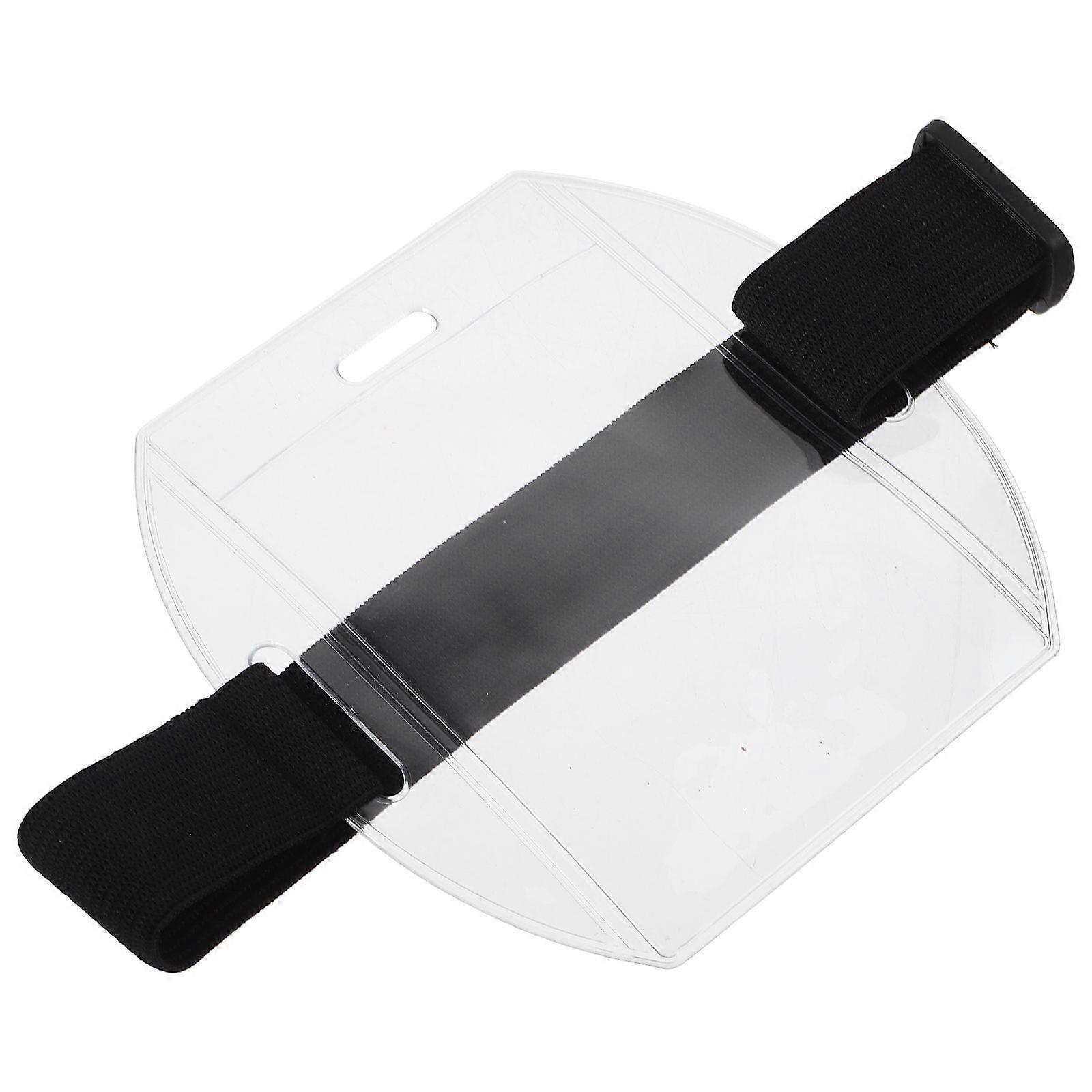 Elastic Arm Badge Holders Protective Sleeve for Id Cards 6Pcs Set