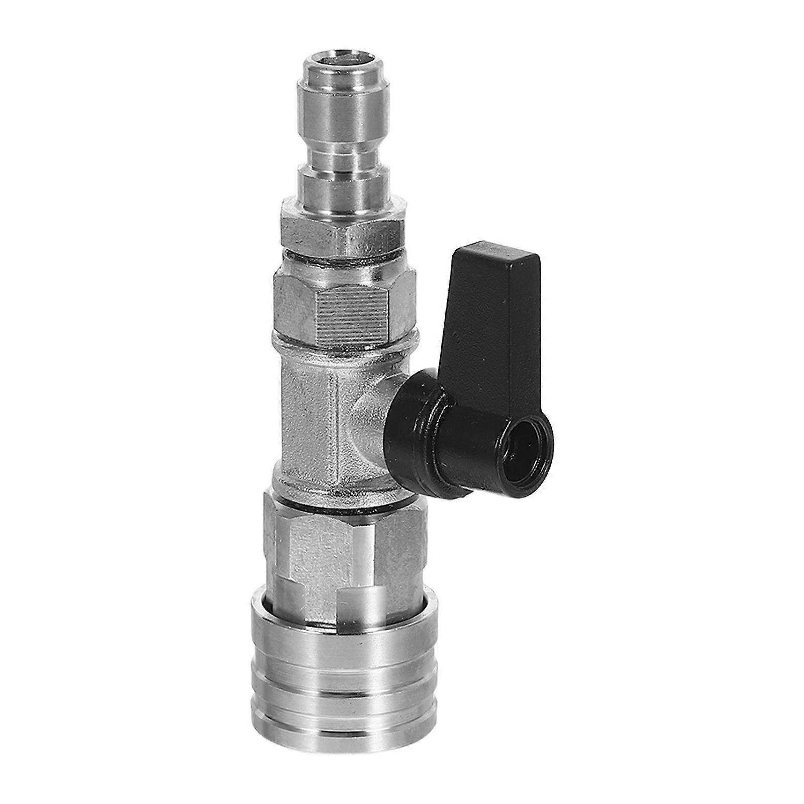 Stainless Steel Hose Valve 4Pcs Quick Connect Fittings Designed For High Pressure Washer Applications With Reliable Sealing And Versatile Use
