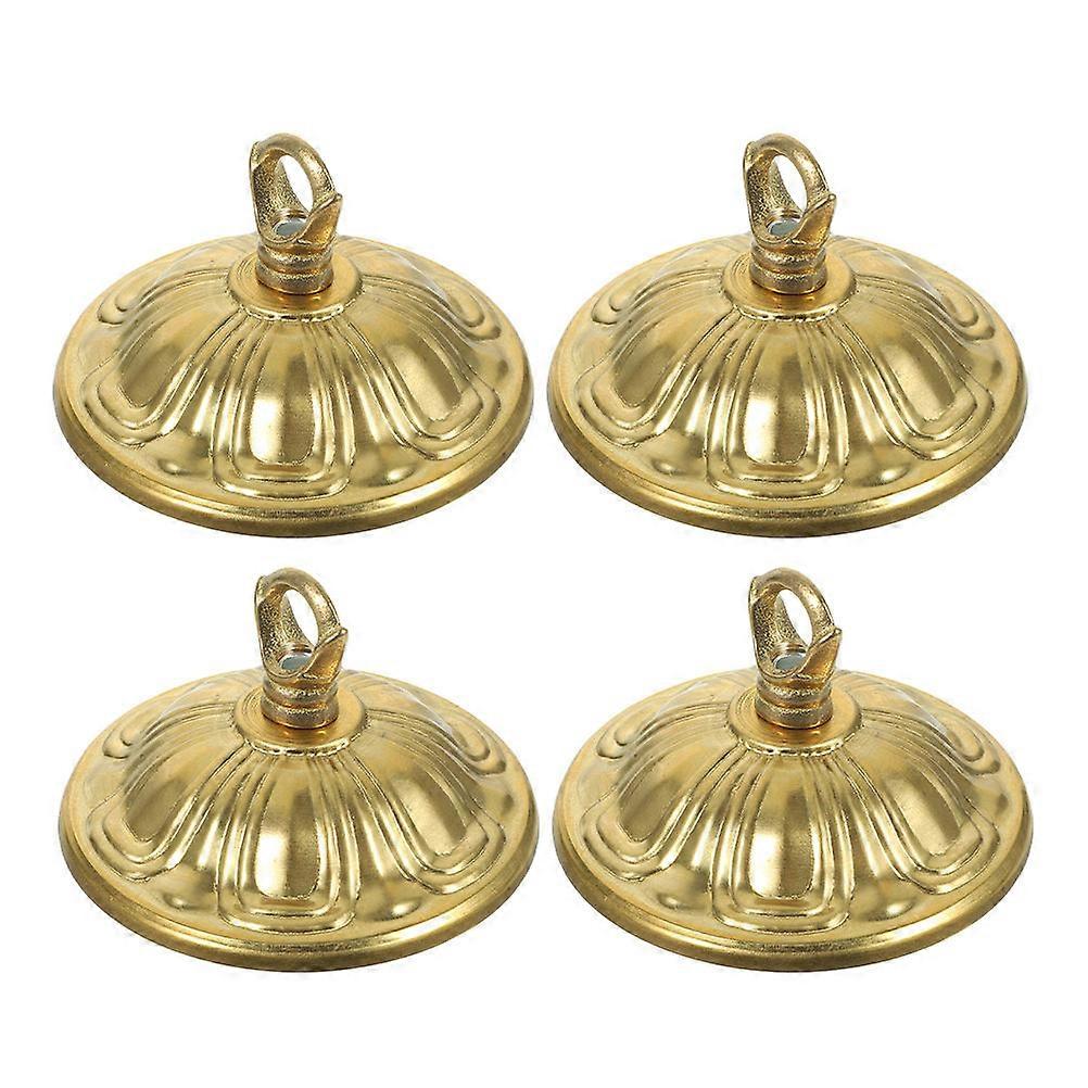 Ceiling Light Mounting Plate 4Pcs Golden Copper Bracket For Pendant Light Hook Suitable For Indoor Lighting Retro Industrial Style