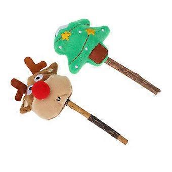 Katzenspielzeug, Weihnachts-Cartoon-Stick zum Kauen, 4er-Pack