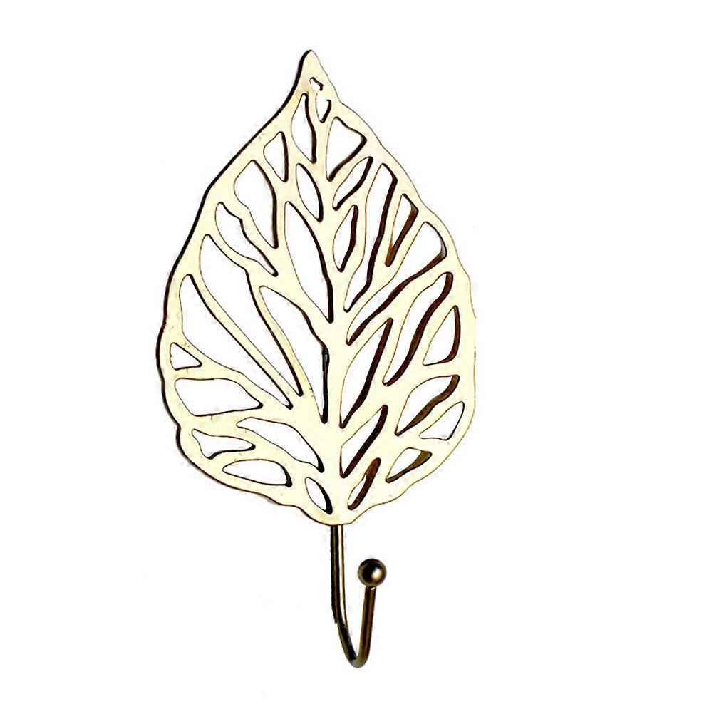 Storage Hook Iron Wall Hanger for Home Use 3Pcs Leaf Shaped Nordic