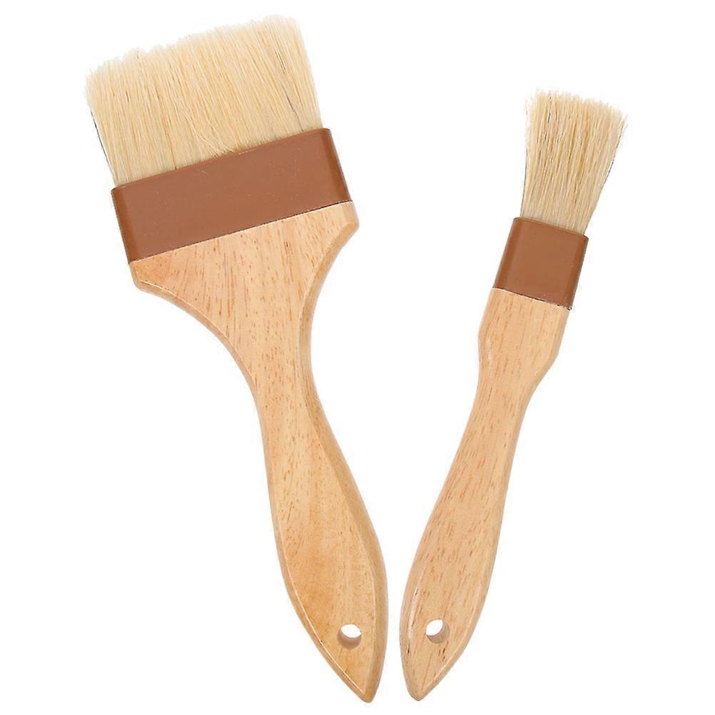 BBQ Brushes Grilling Basting Brush 4 Pcs Family Gathering Kitchen Home Use Simple Design Wood Material