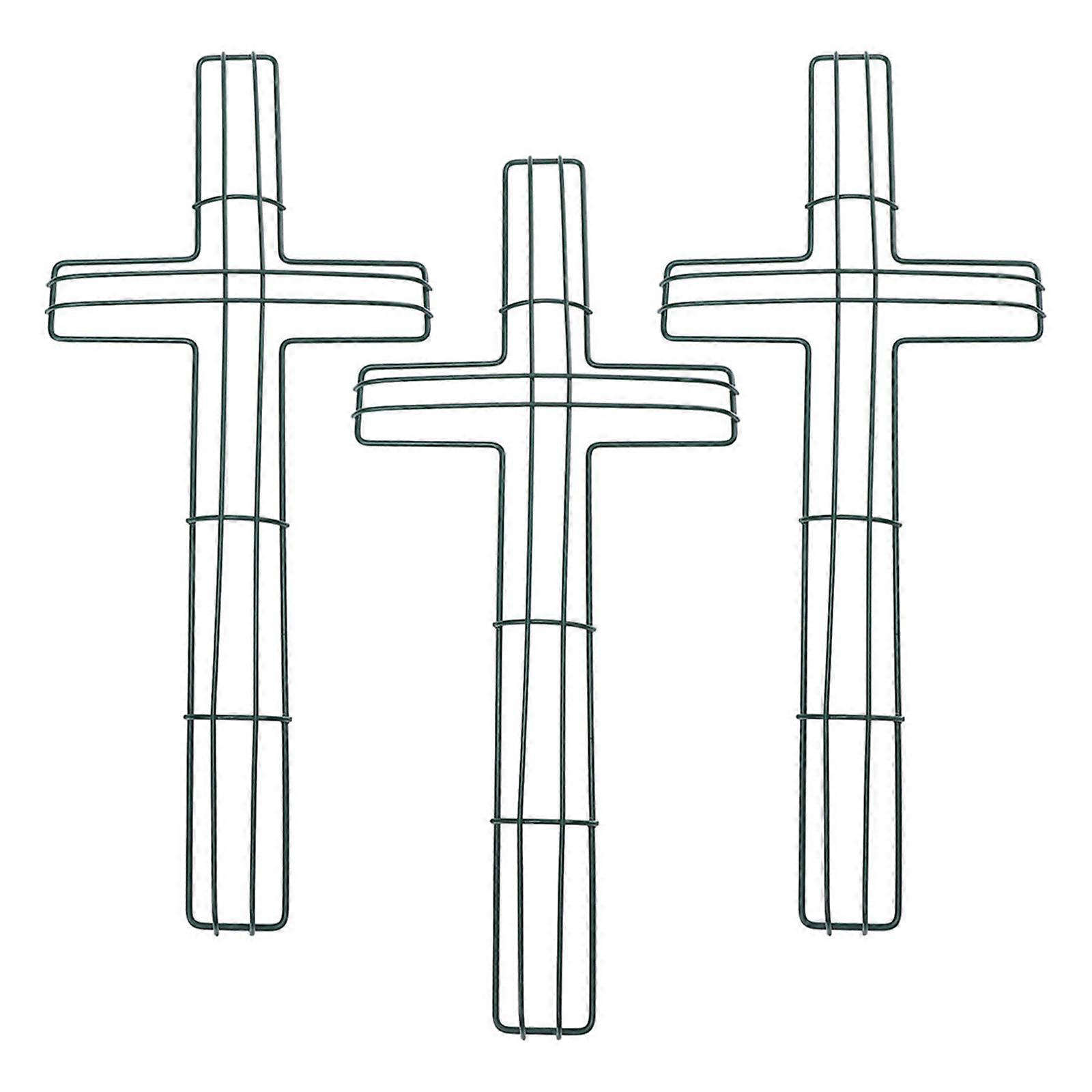 DIY Wreath Frame Cross Shaped Metal Wire Wreath Frame for Decoration 15Pcs