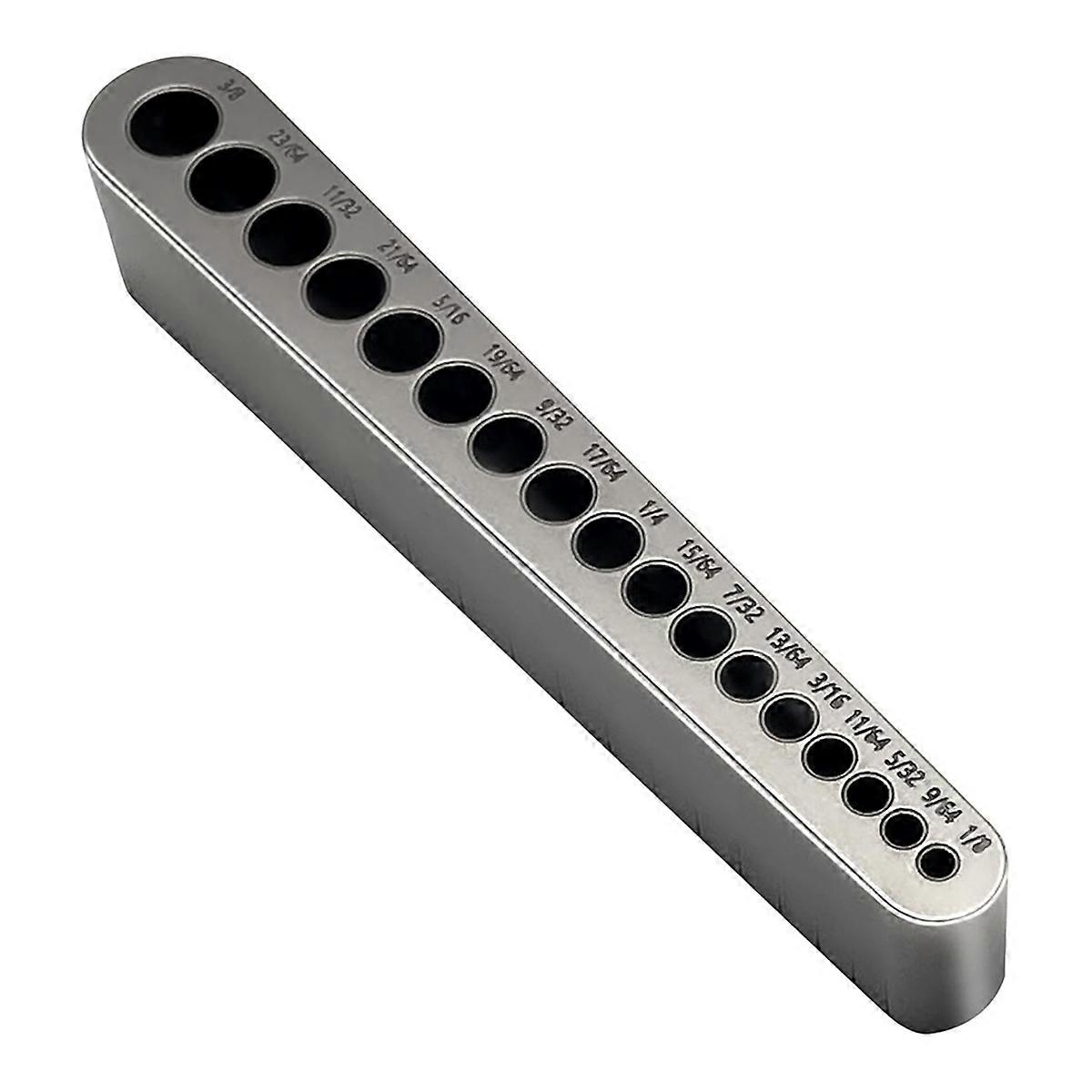 STD1000DGNP Drill Guide for Straight Holes,17 Drill Sizes, From 1/8In to 3/8In, in 1/64In Increment