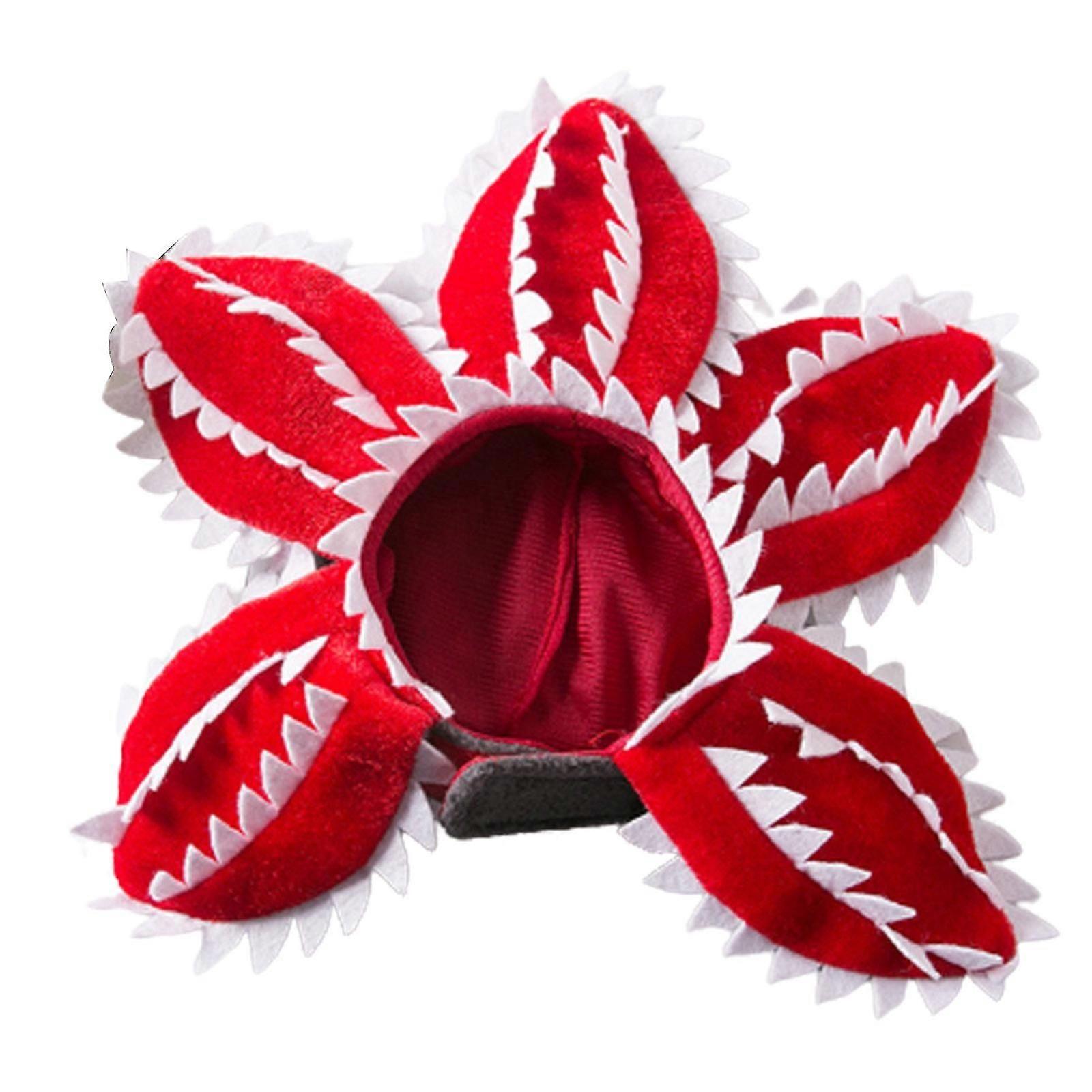 Evcil Hayvan Şapkası Sevimli Demogorgon Cosplay Aksesuarları Başlıklar Yumuşak Yavru Kedi Şapkası Cadılar Bayramı/Noel Hediyesi L