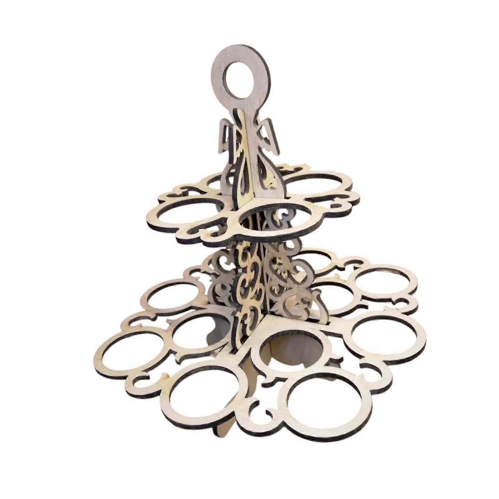 Easter Eggs Stand Organizer Reusable Wood Display for Decor Desktop Kitchen