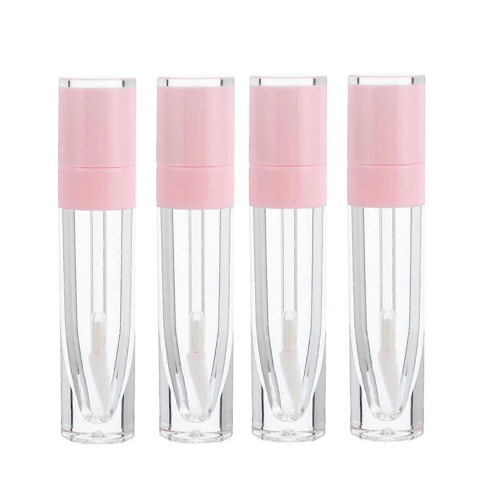Lipstick Bottle Pink for Storage with 30Pcs Empty Lip Gloss Containers