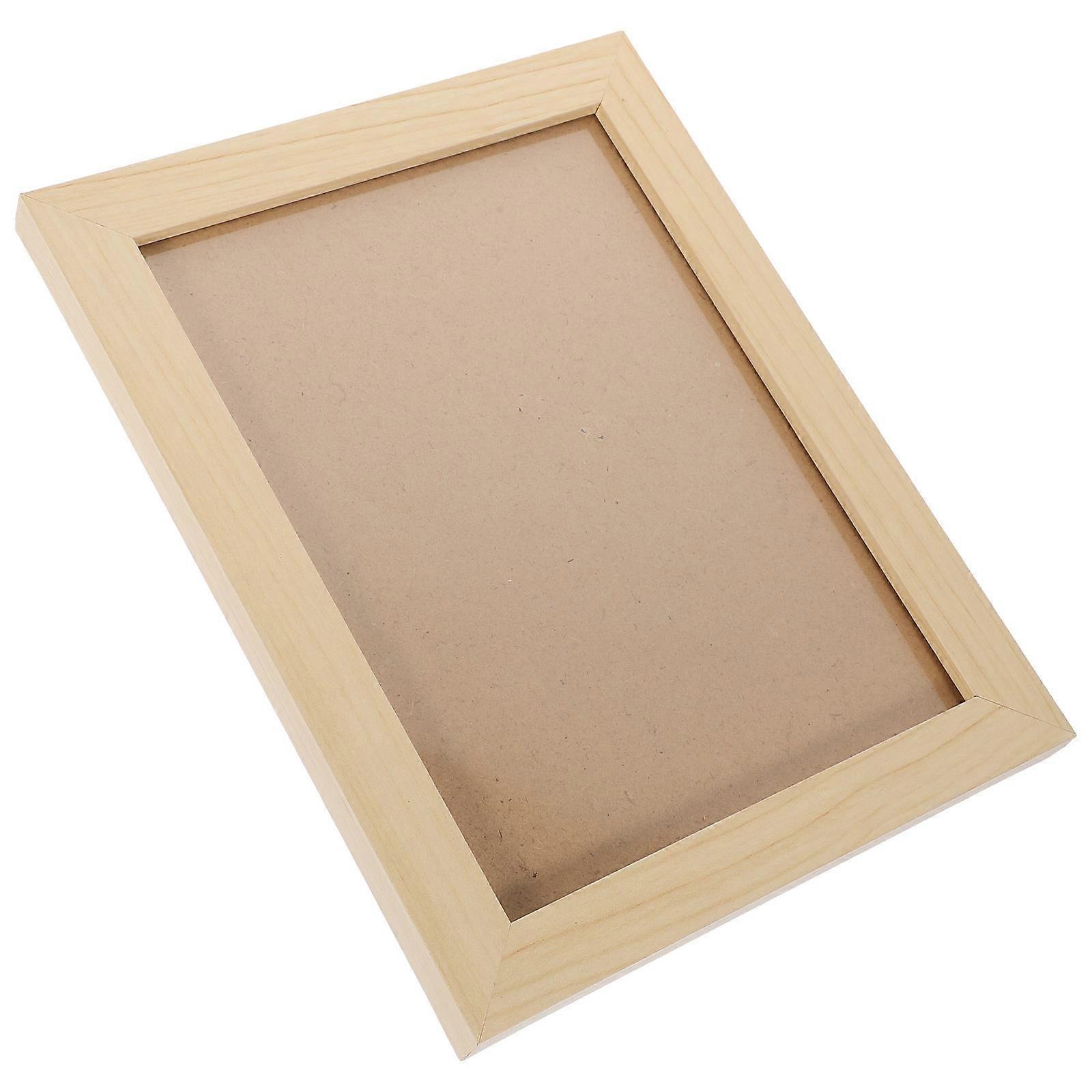 Wood Photo Frame Desktop Vertical Picture Frame with Adjustable Back 2Pcs