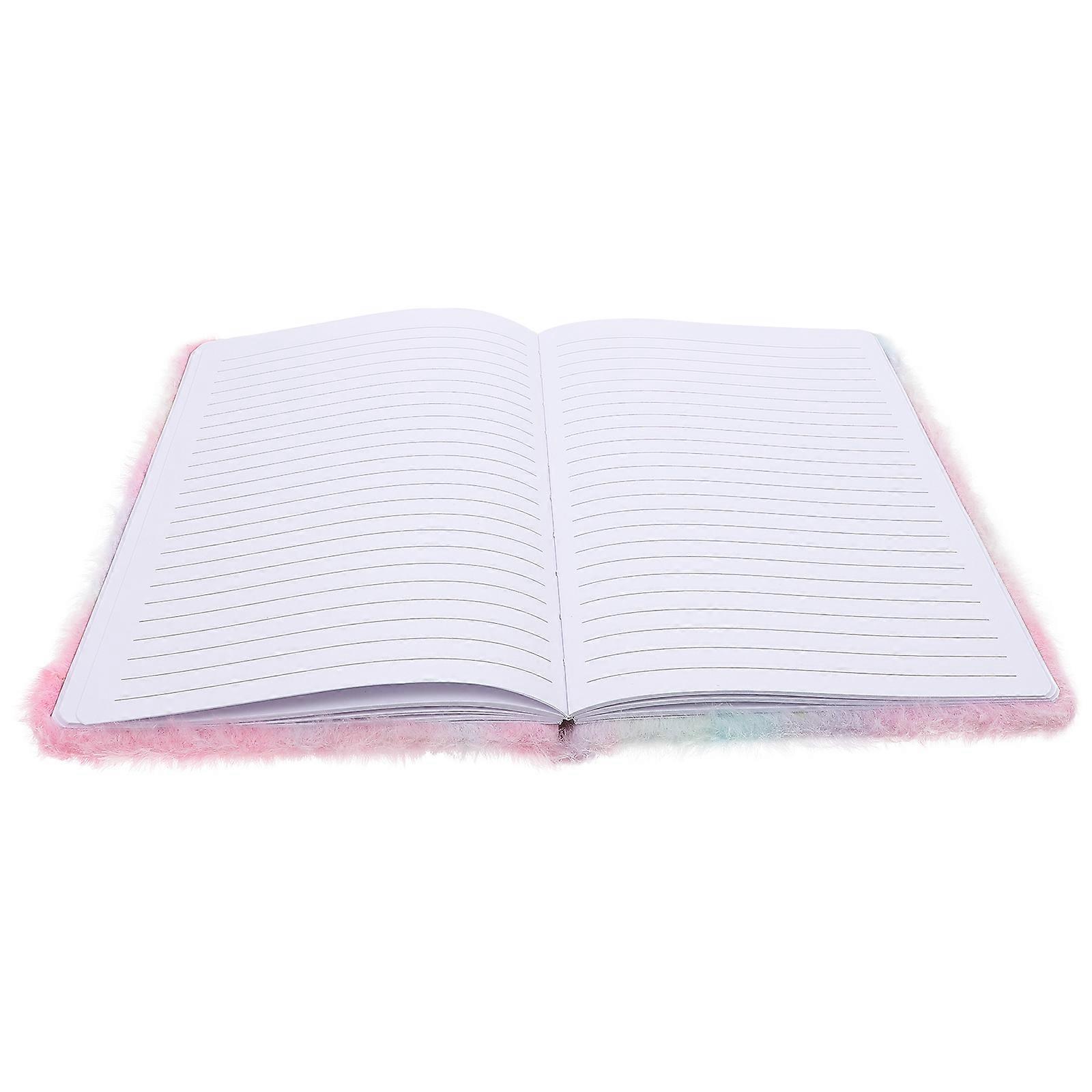 Plush Cover Notebook Cartoon for Diary Use 5Pcs Fluffy Set