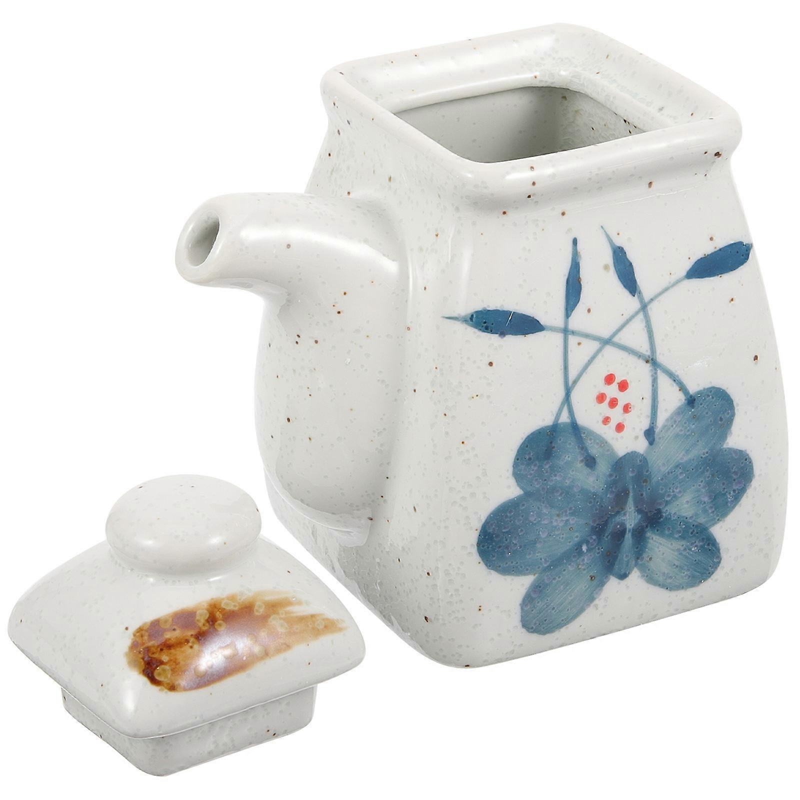 Ceramic Flavor Bottle Vinegar Container Storage Holder Home Kitchen Multi Material Easy Refilling 1Pcs