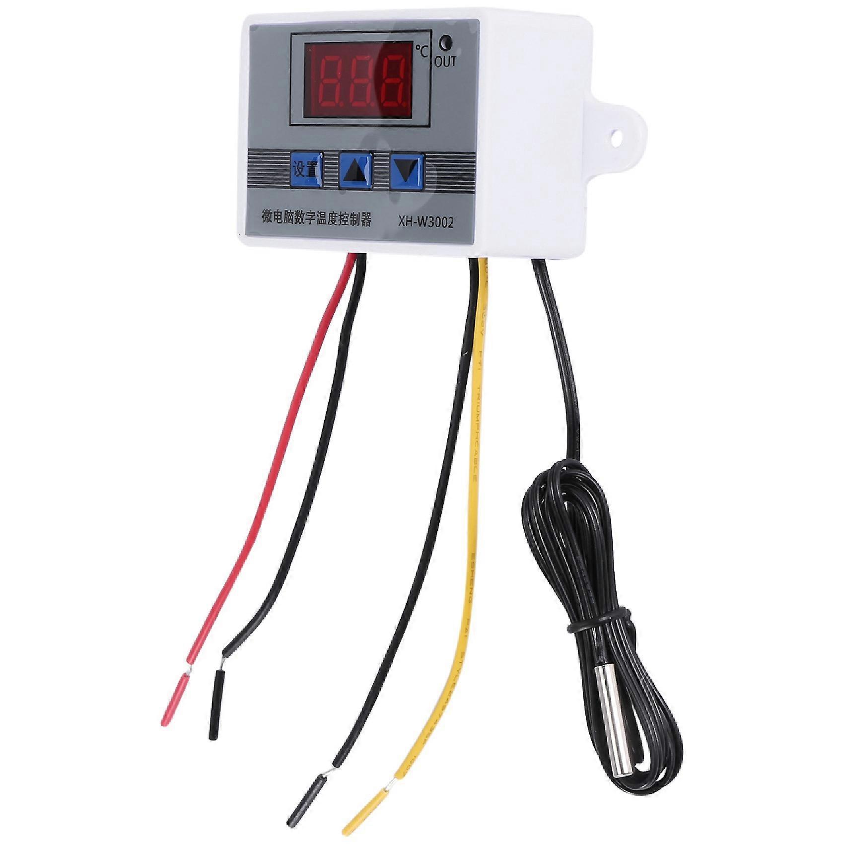 XH-W3002 220V Digital LED Temperature Controller 10A Thermostat Control Switch Probe with Waterproof