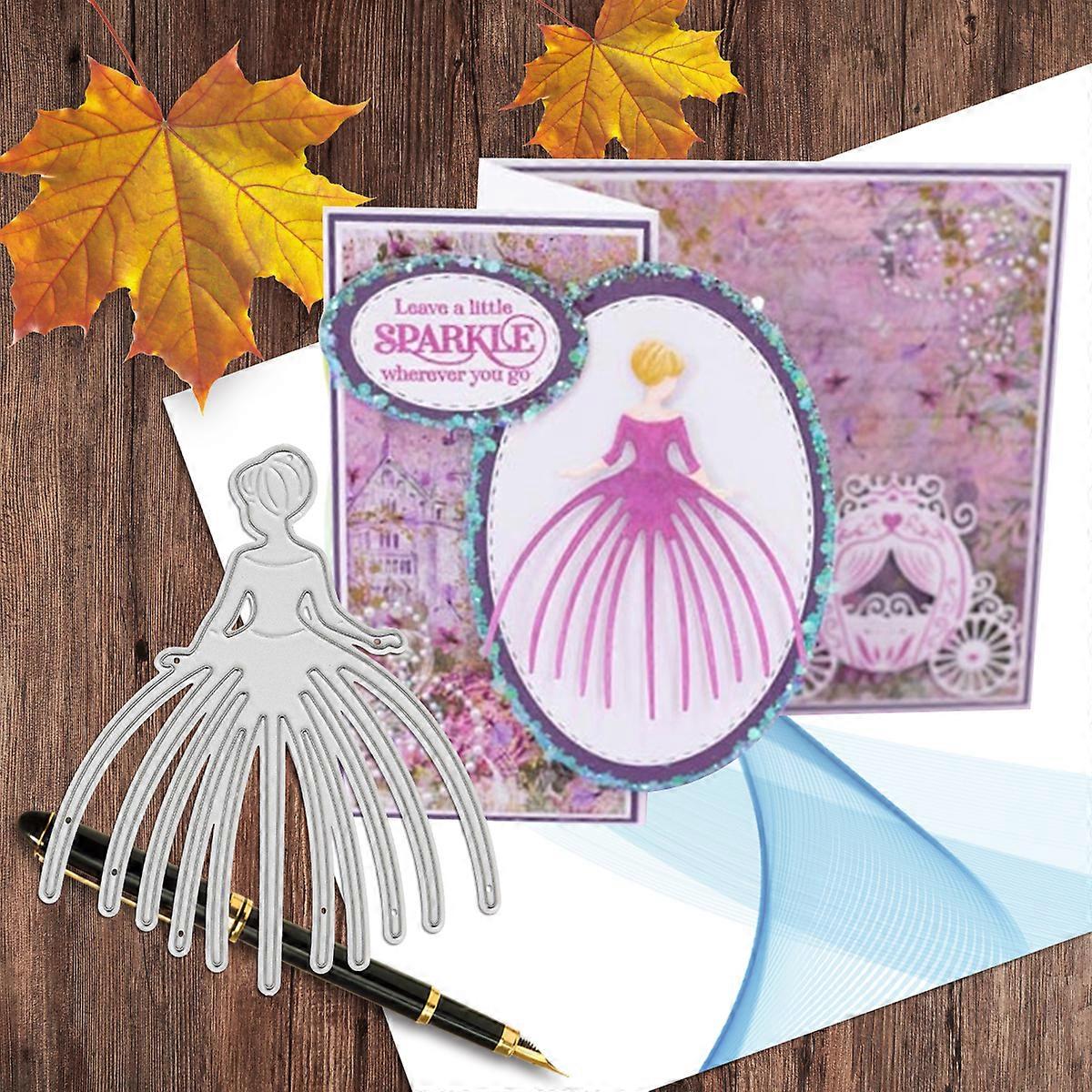 1PC Girl in Dress Metal Cutting Dies Die-cut Crafts Stencil Tool for DlY Handmade Scrapbook Cards