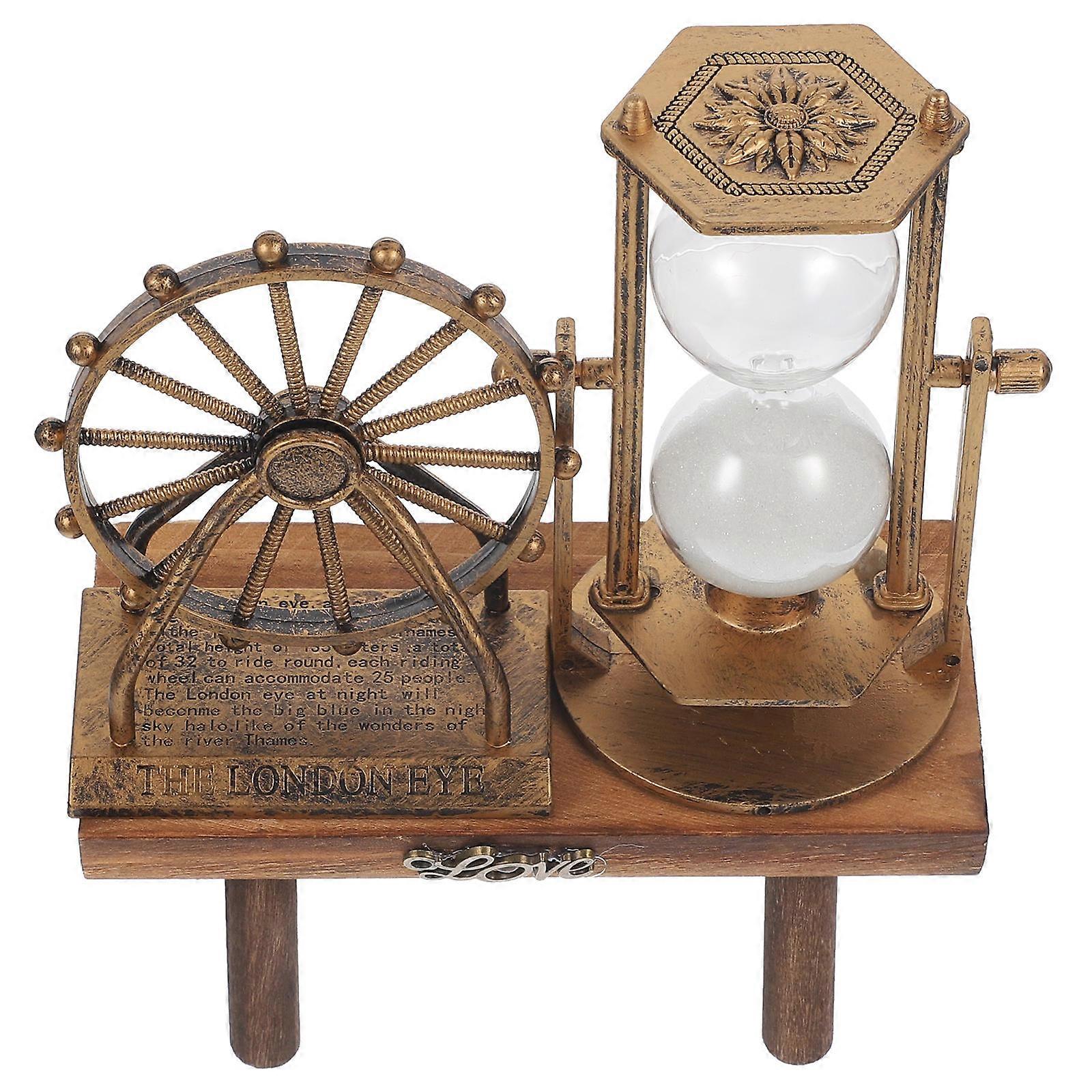 Clock Craft Desktop Ornament for 3Pcs Indoor Scene Decor