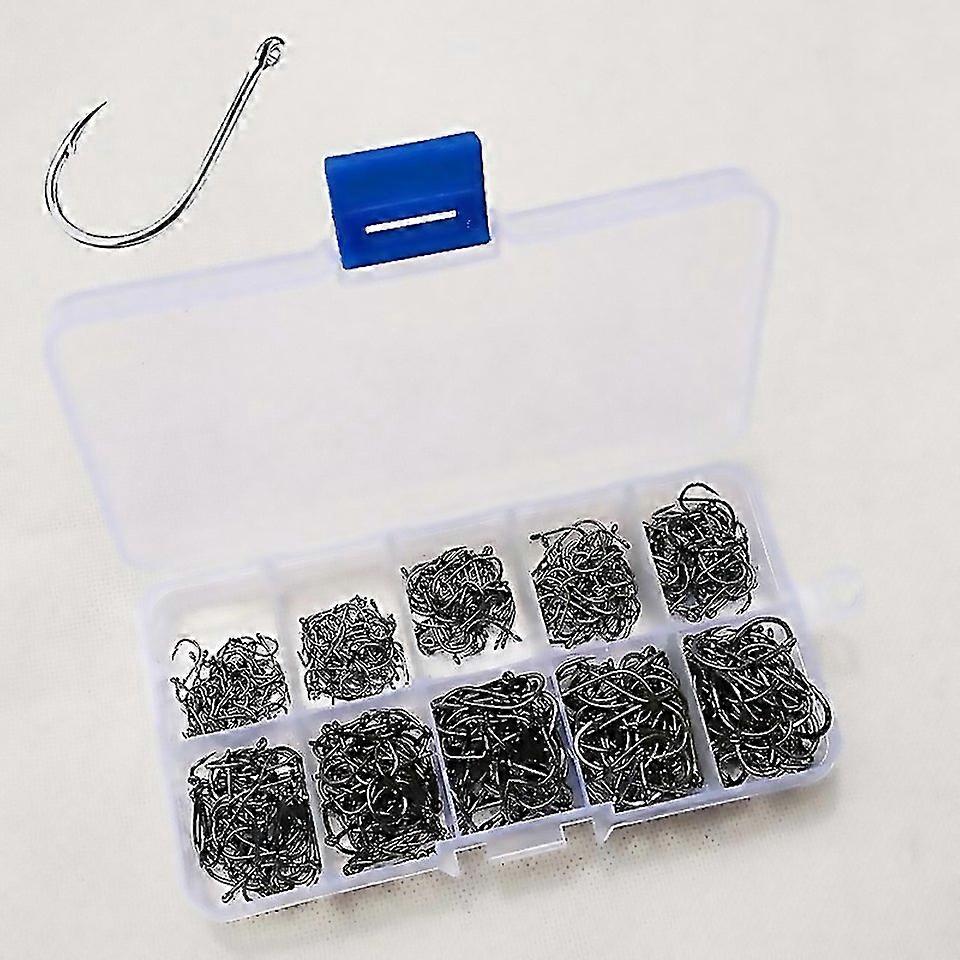 For 500 Pcs Mixed Size Fish Barbed Hook Fishing Hooks With