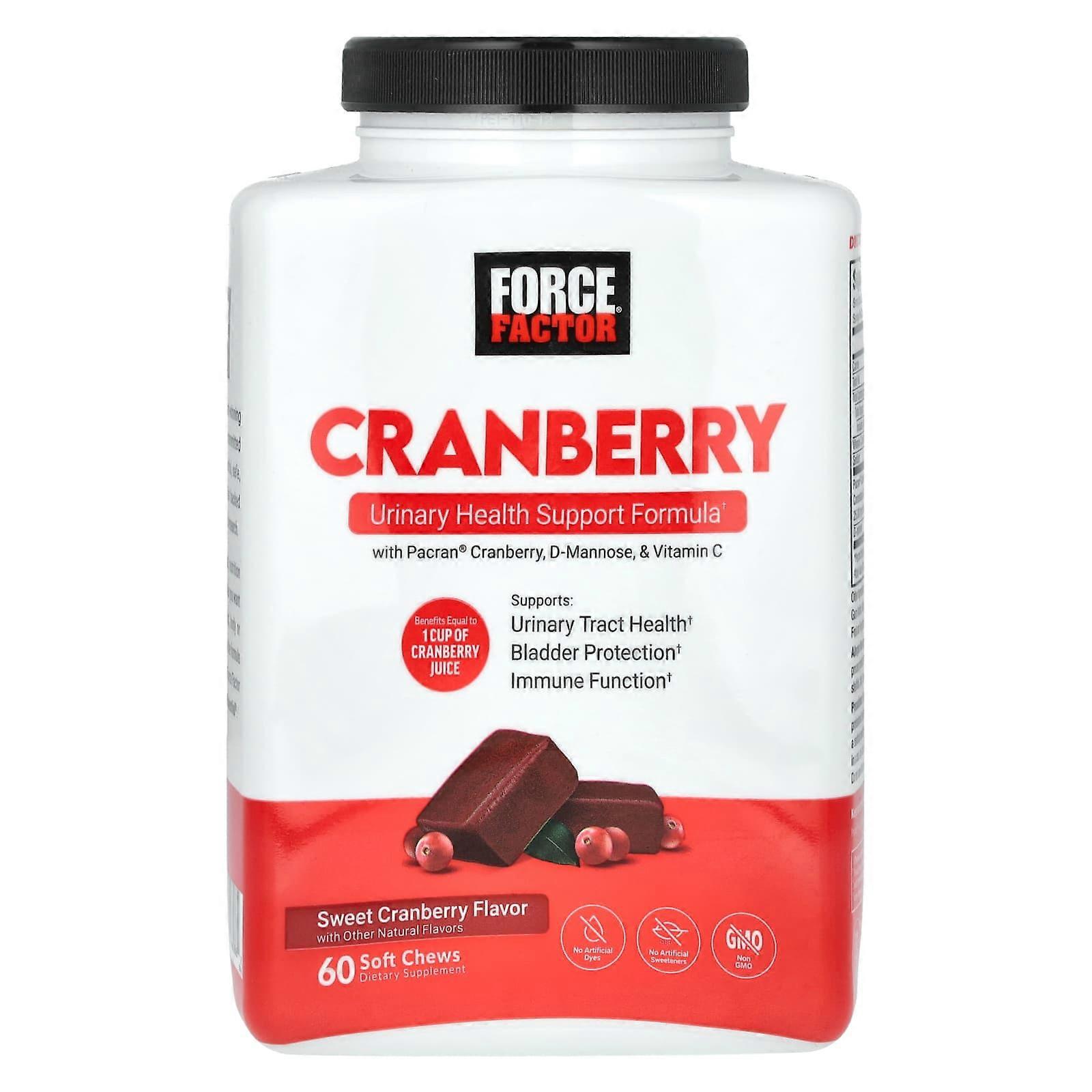 Force Factor, Complete Cranberry™, Sweet Cranberry, 60 Soft Chews