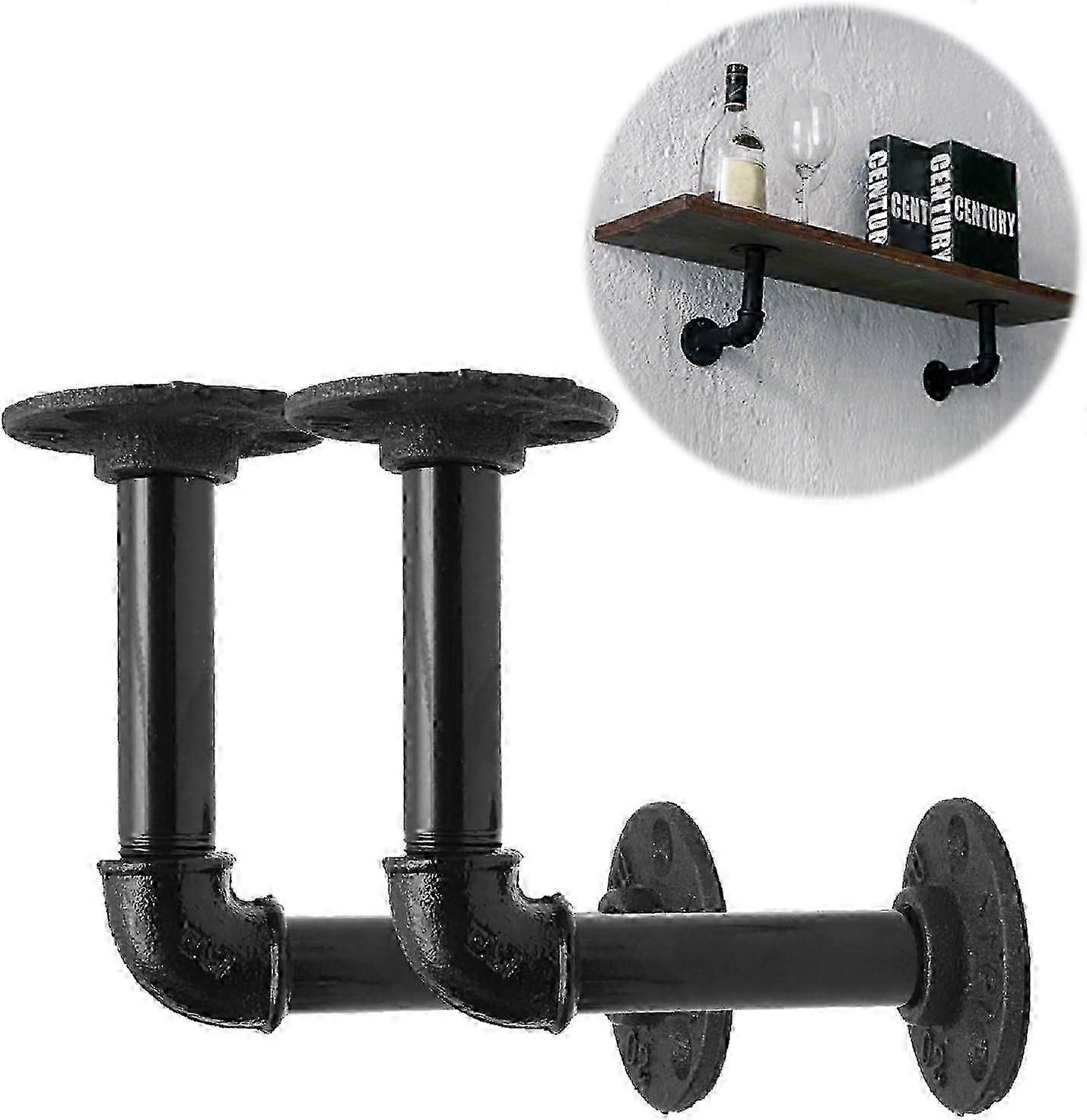 Stable Mounting Pipe Shelf Brackets Decorative Pipe Shelf Brackets For Shelves Multi-functional Supports Photos Souvenirs Succulents miao8